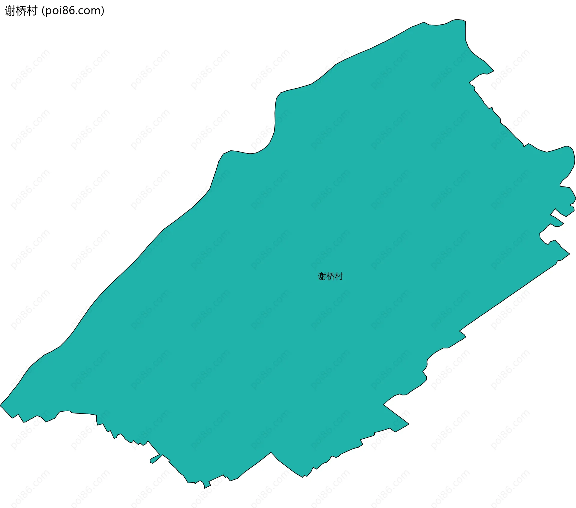 谢桥村边界地图