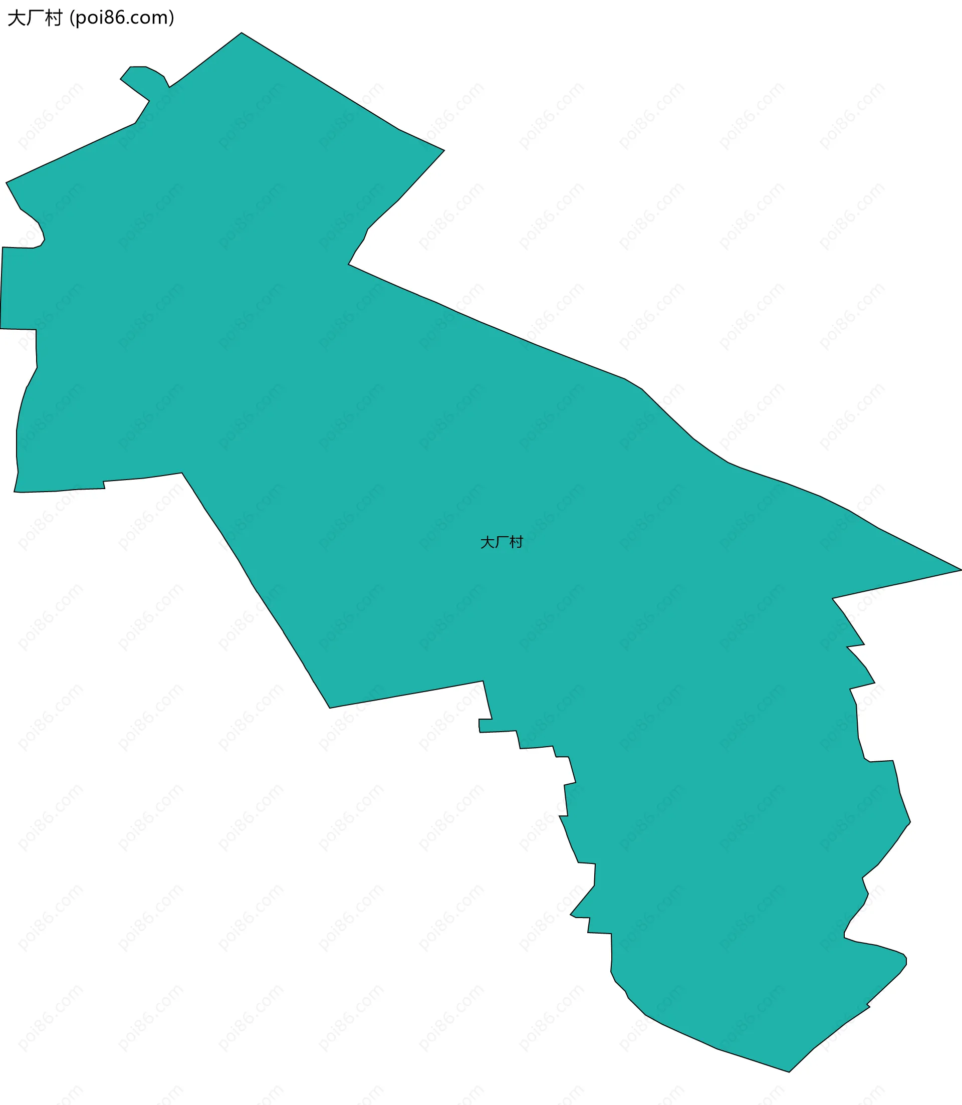 大厂村边界地图