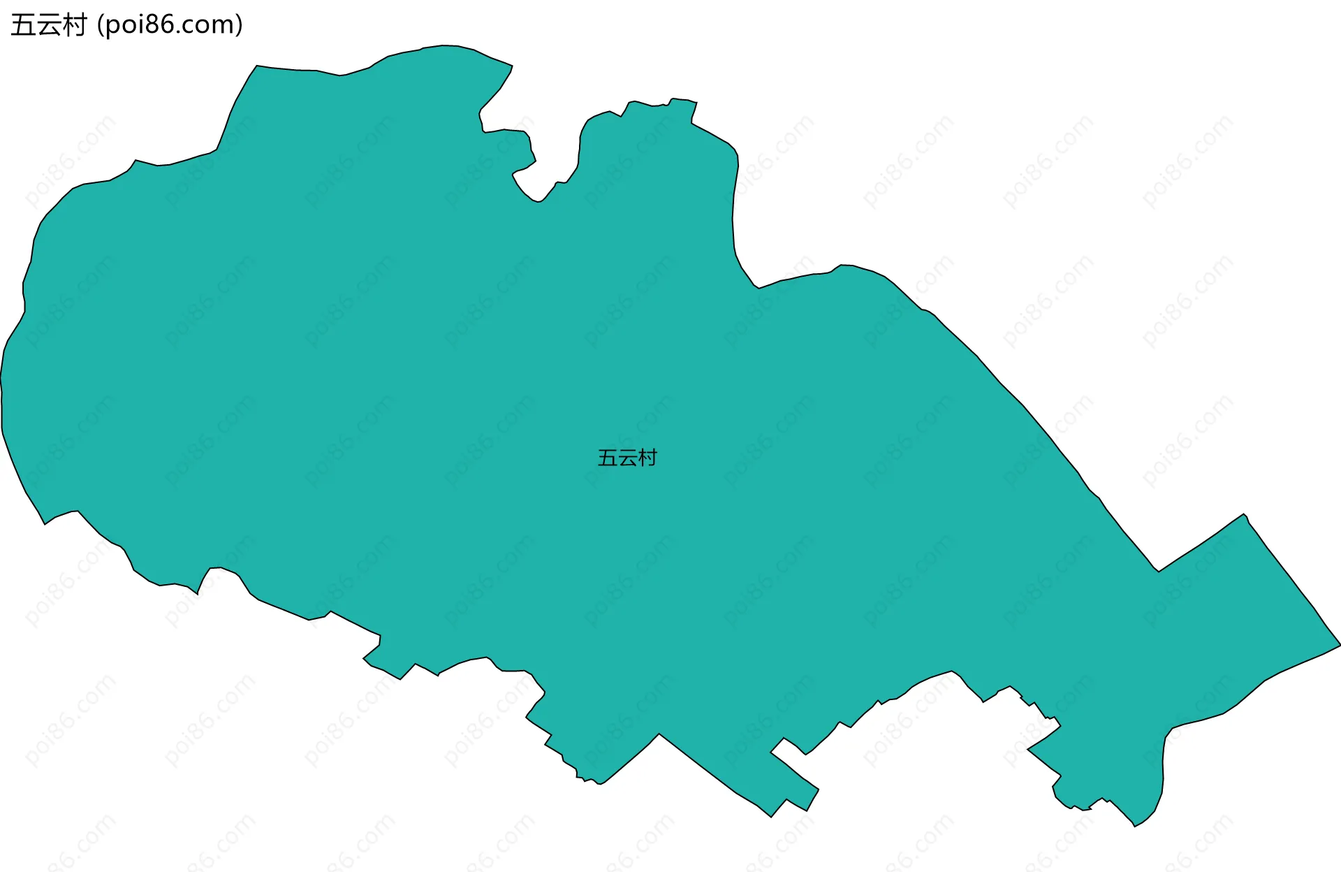 五云村边界地图