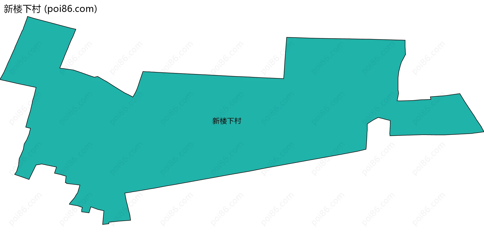 新楼下村边界地图