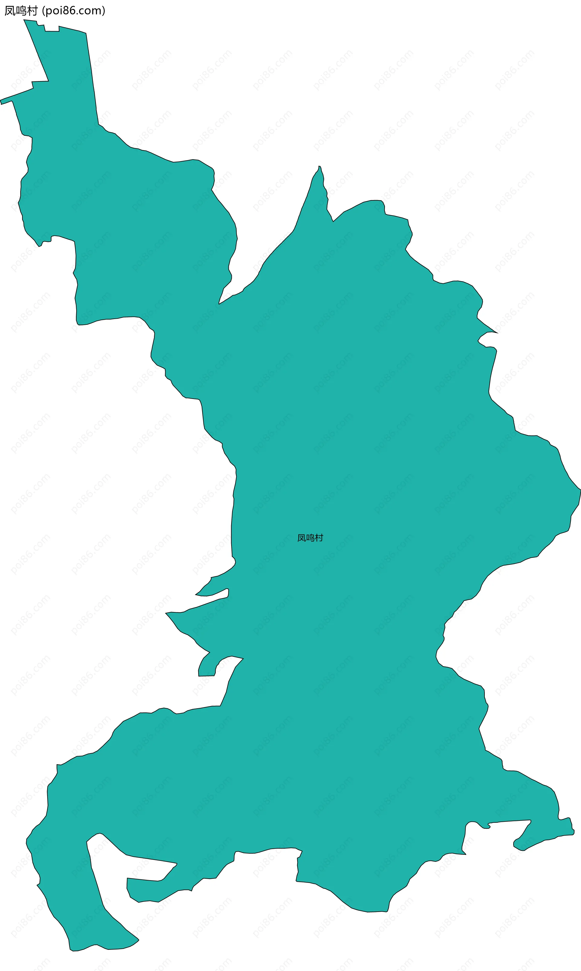 凤鸣村边界地图