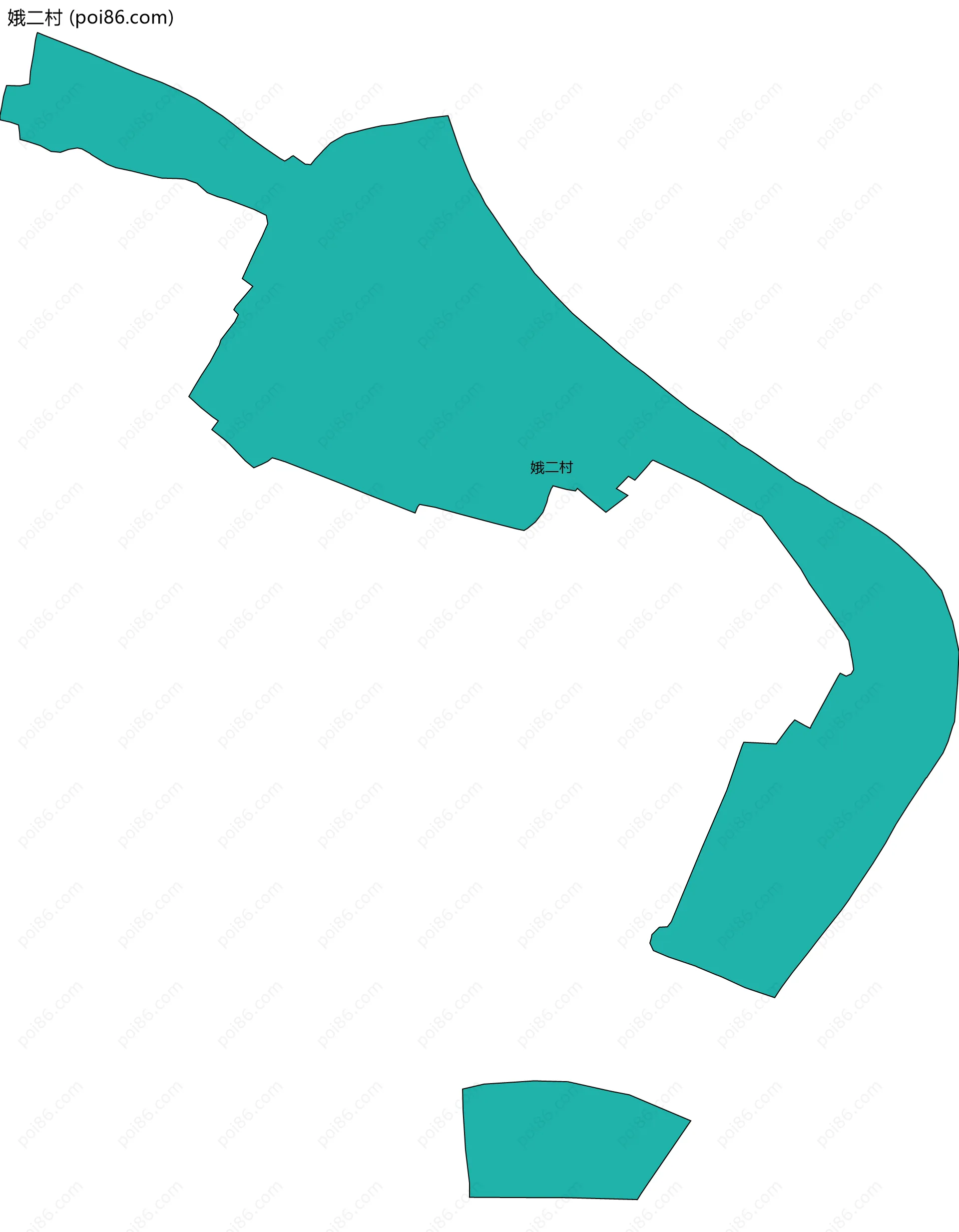 娥二村边界地图