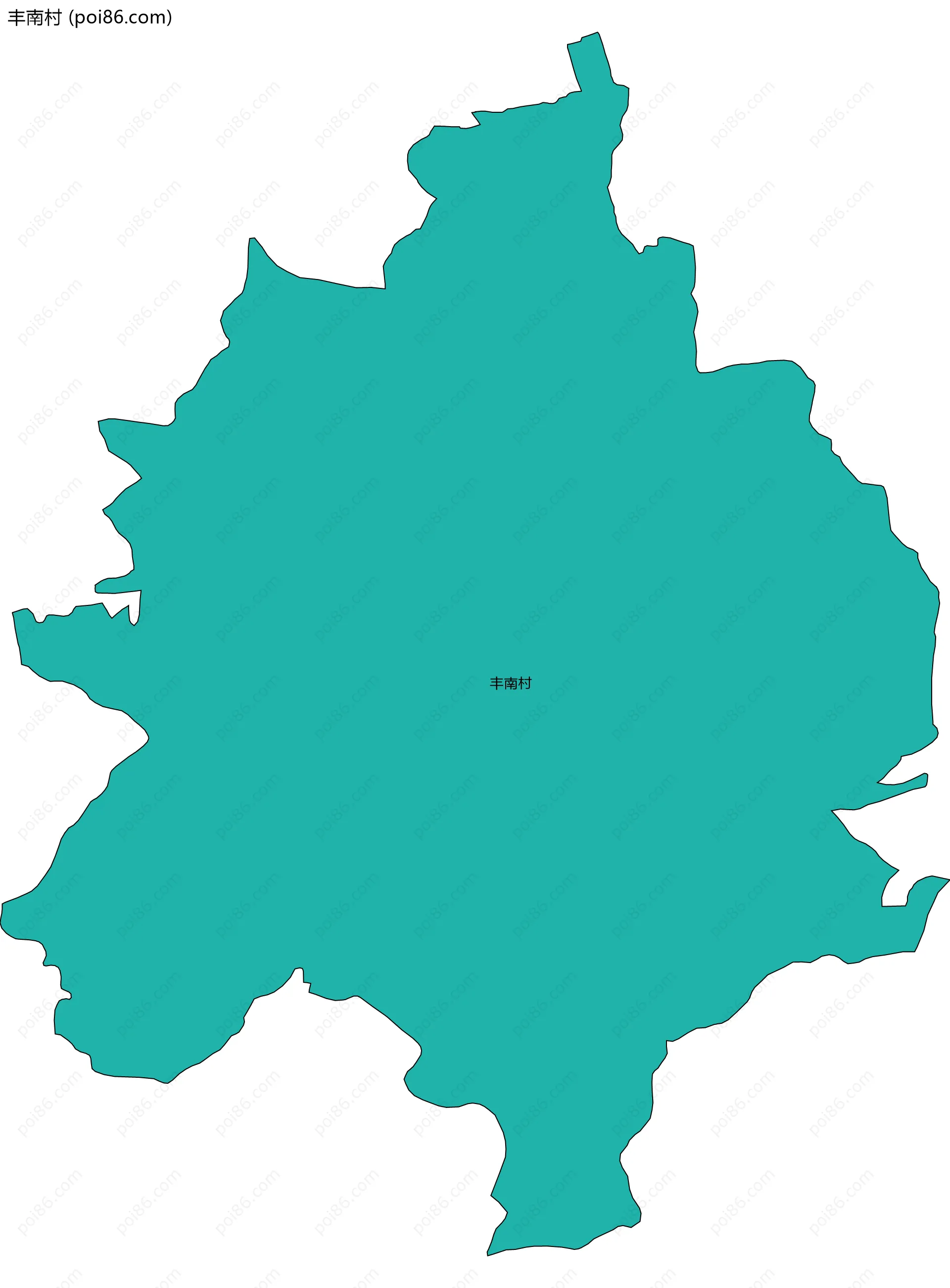 丰南村边界地图
