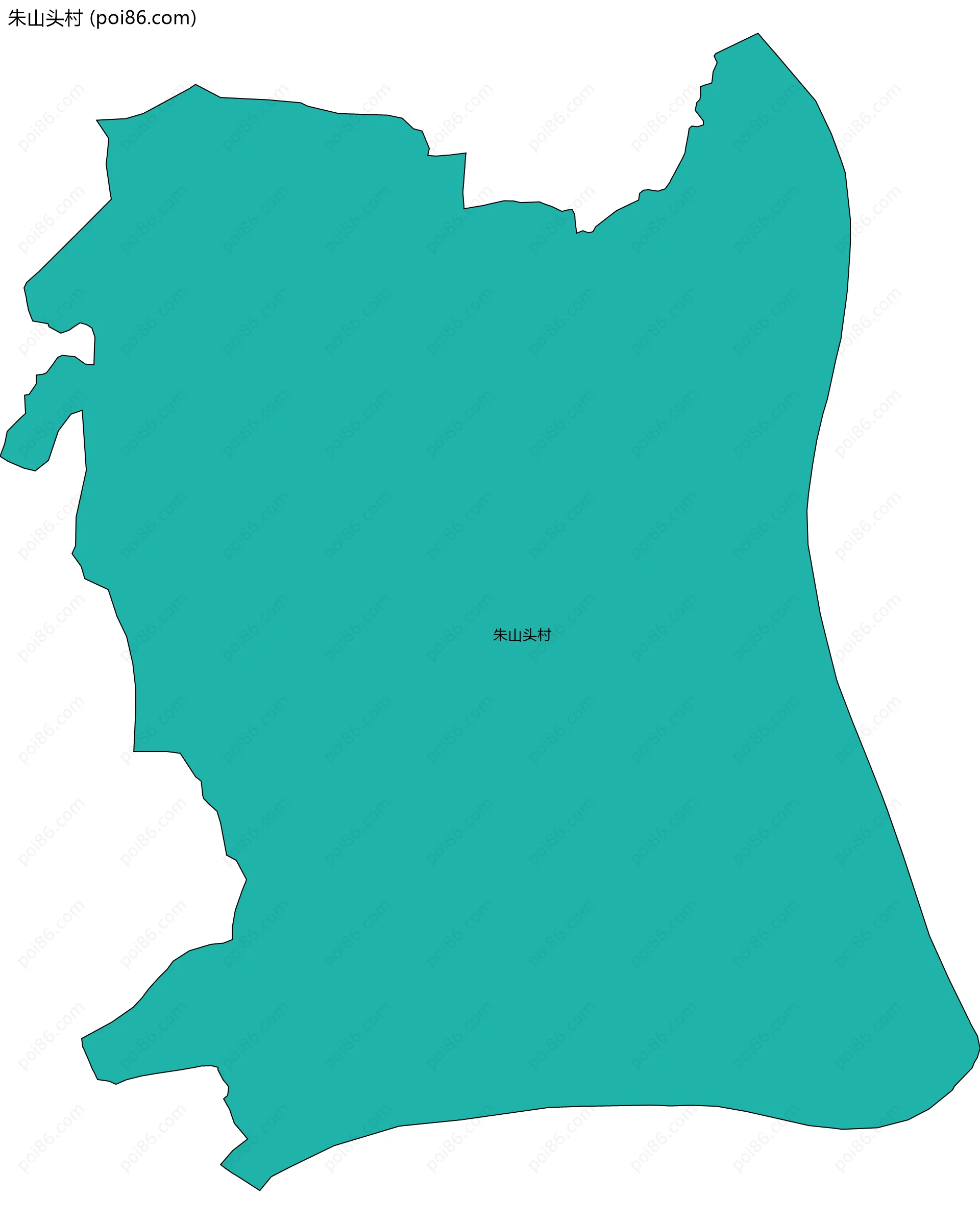 朱山头村边界地图