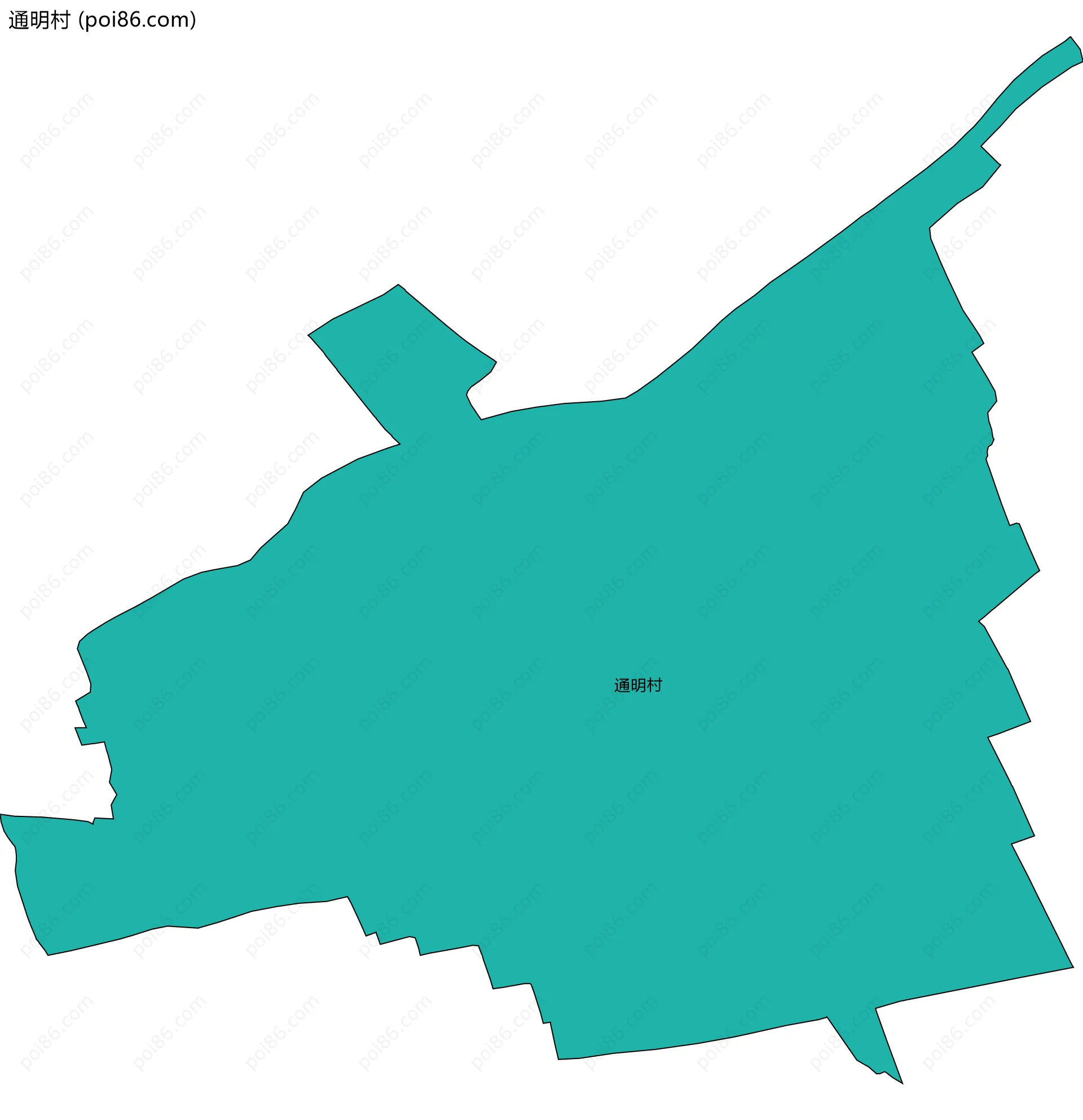通明村边界地图
