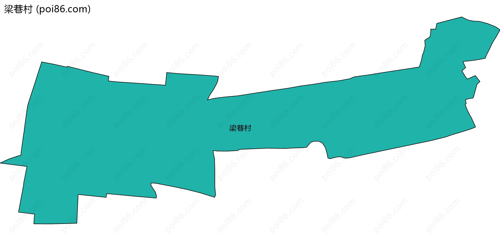 梁巷村边界地图