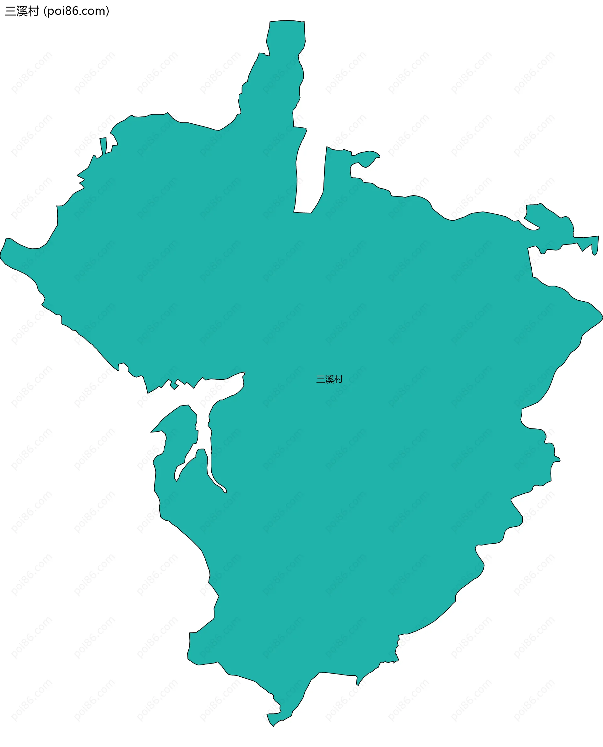 三溪村边界地图