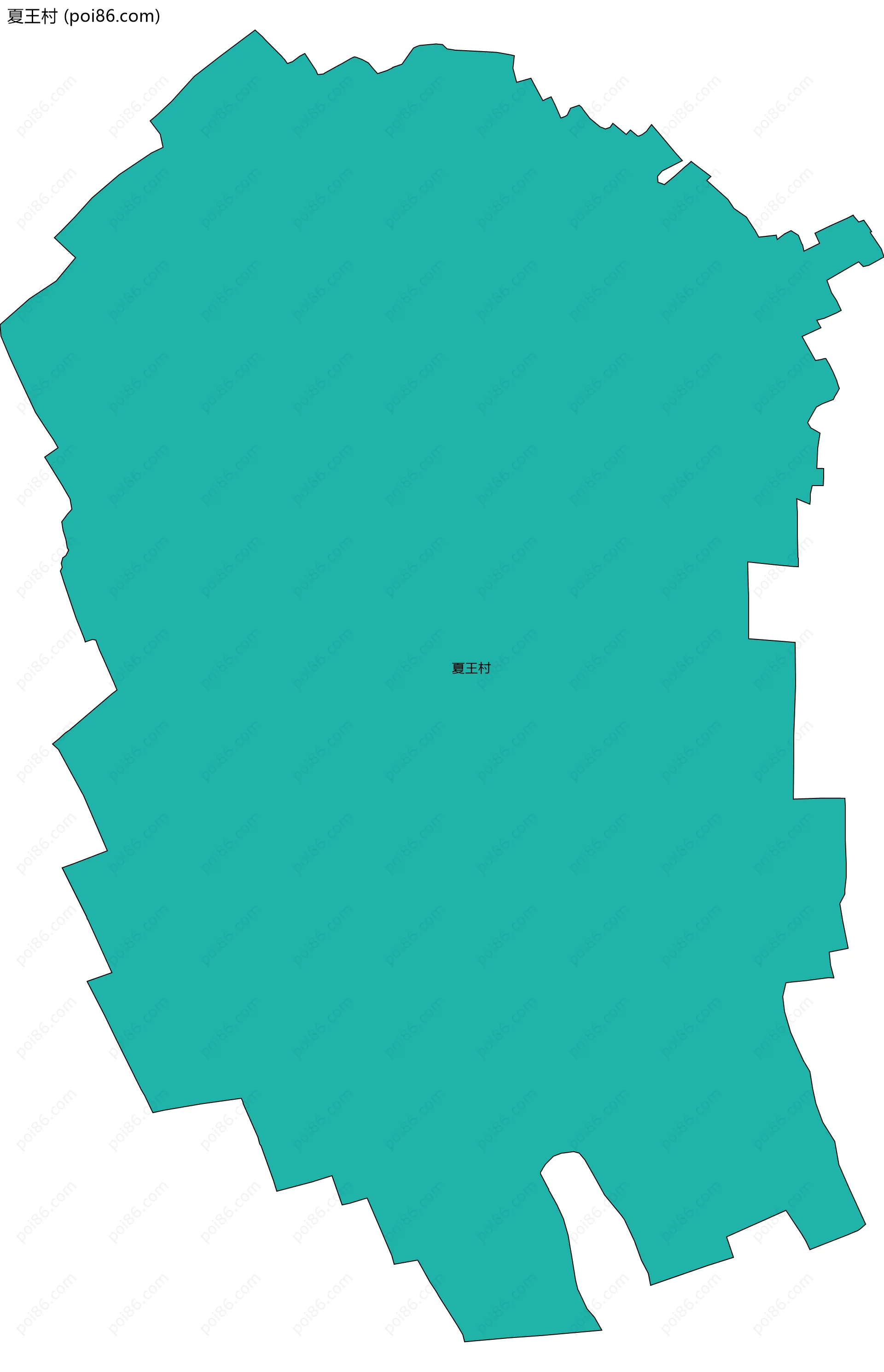 夏王村边界地图