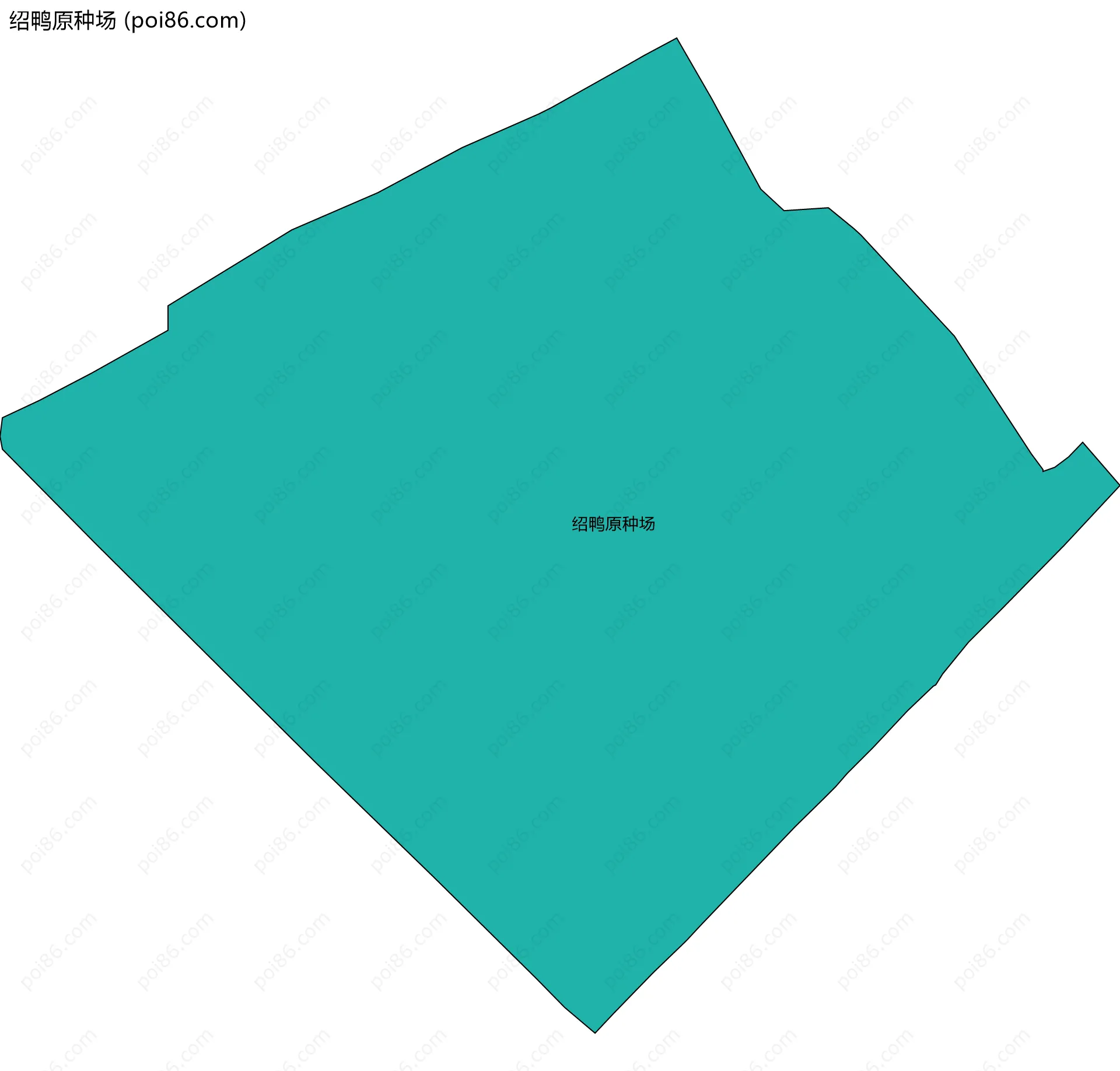 绍鸭原种场边界地图