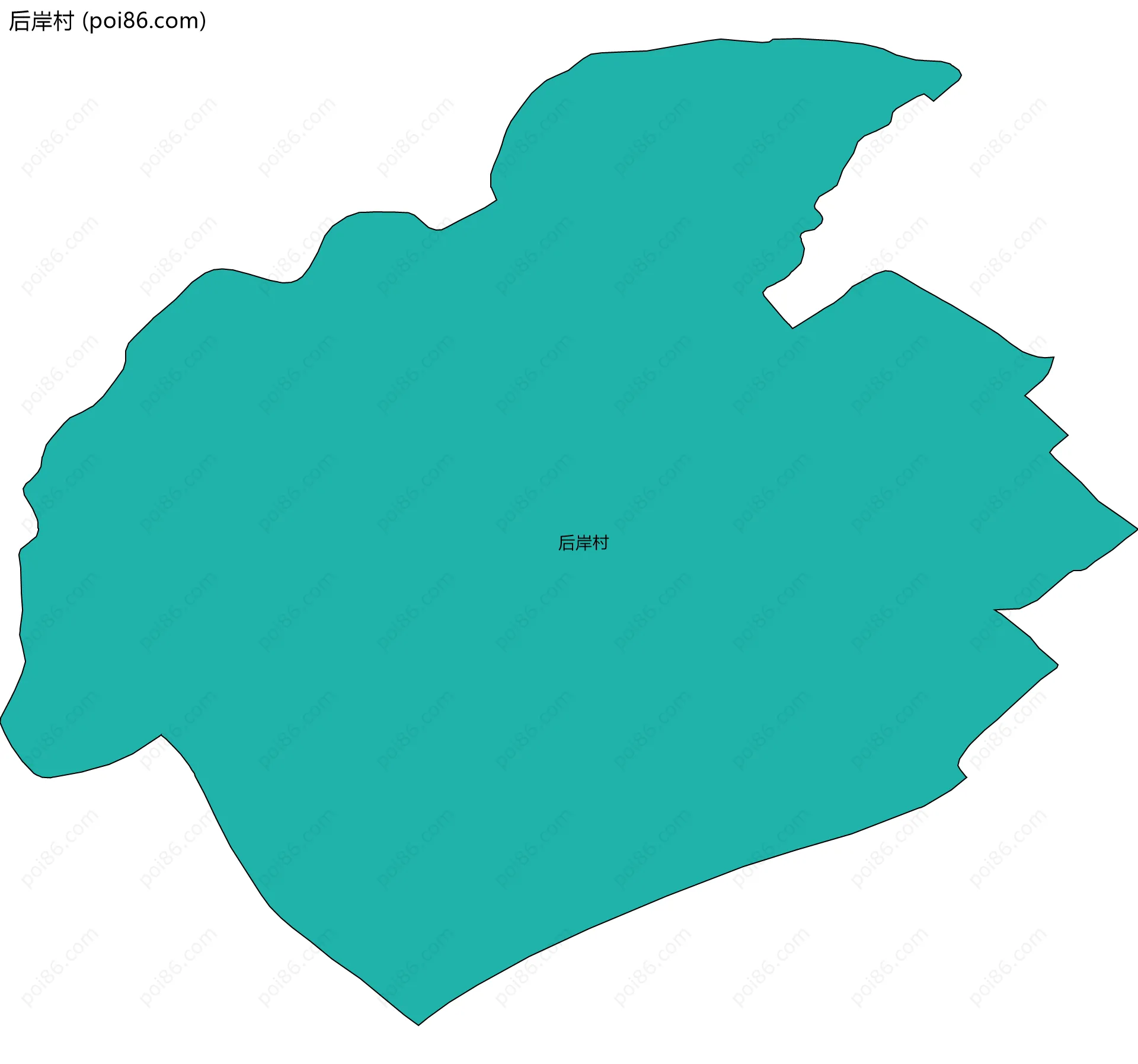 后岸村边界地图
