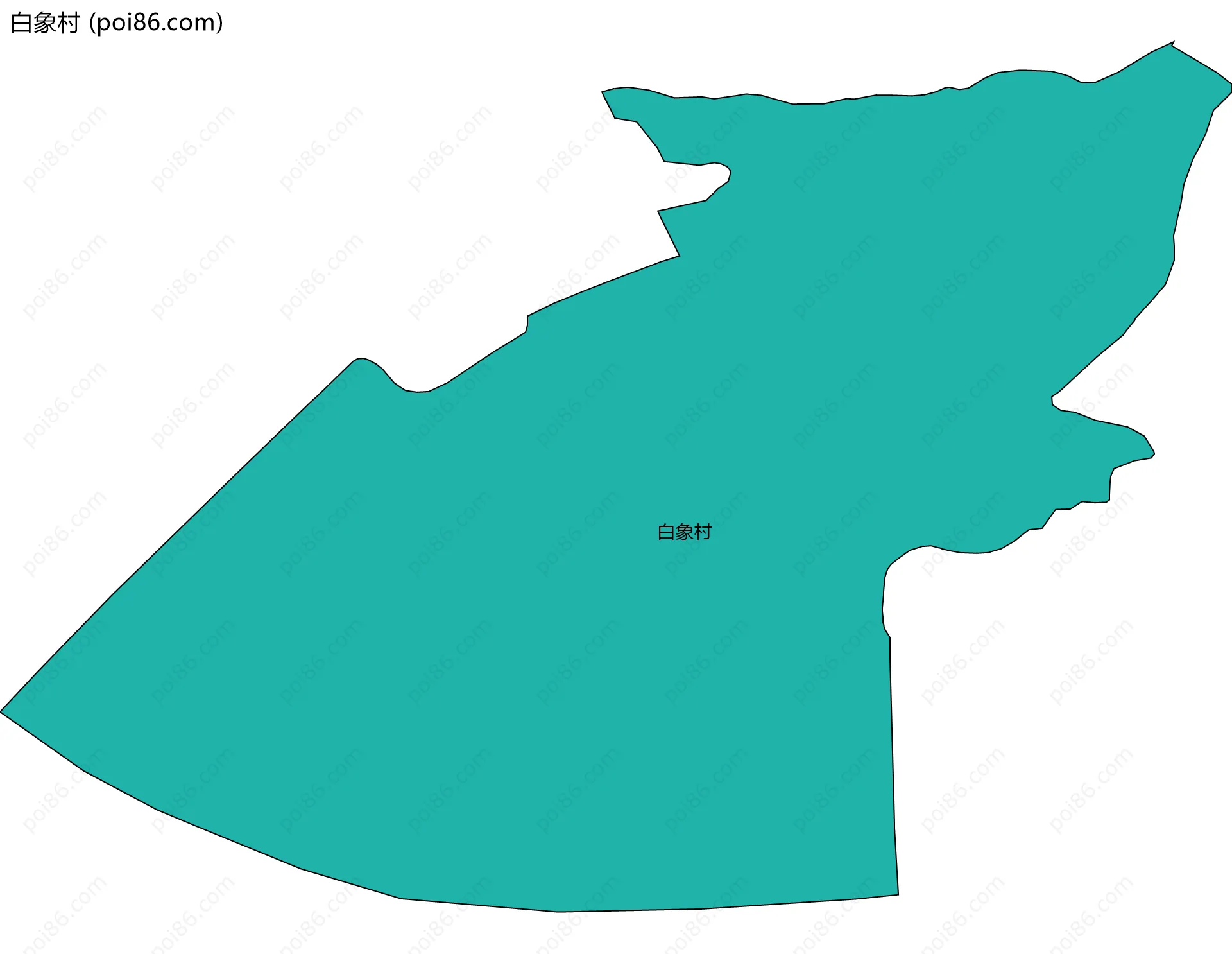 白象村边界地图