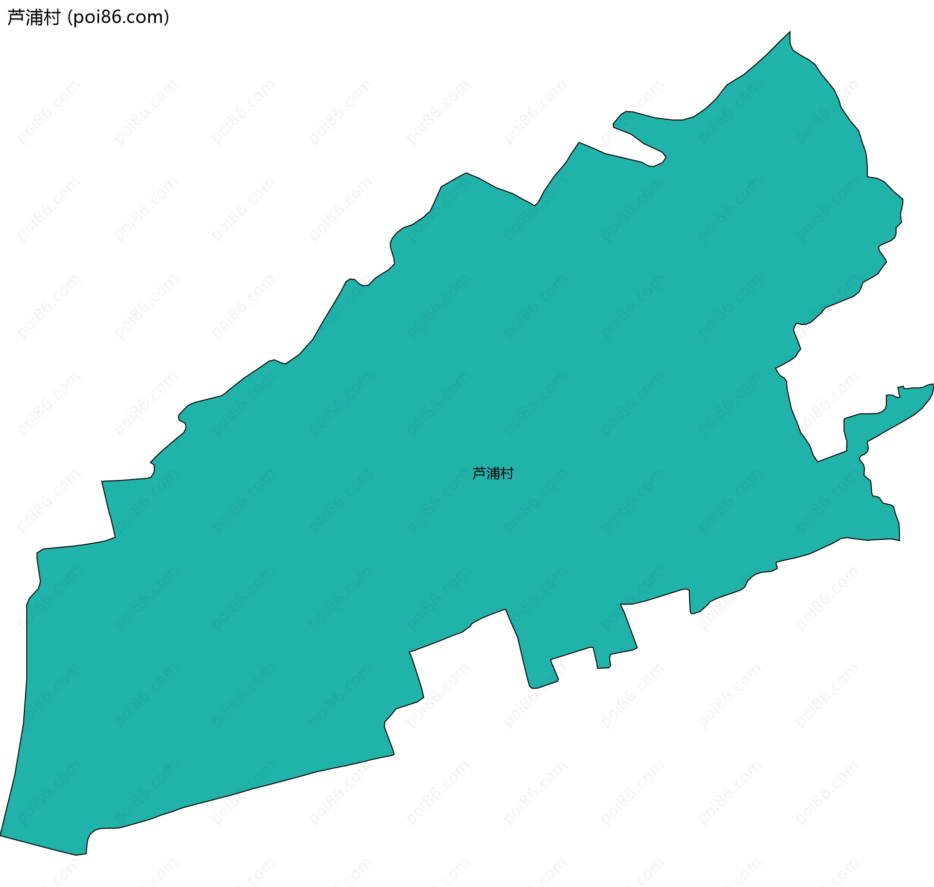 芦浦村边界地图