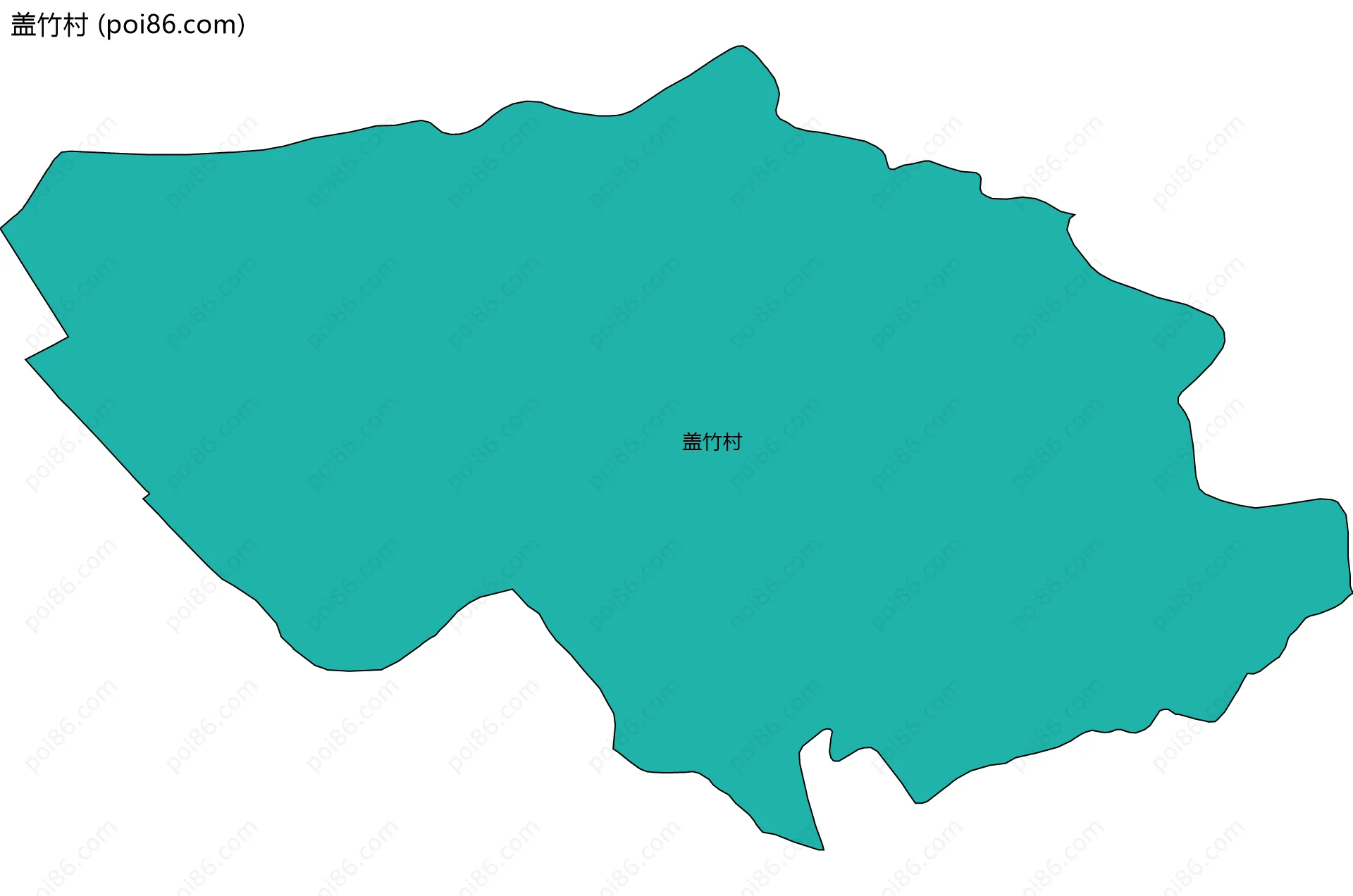 盖竹村边界地图
