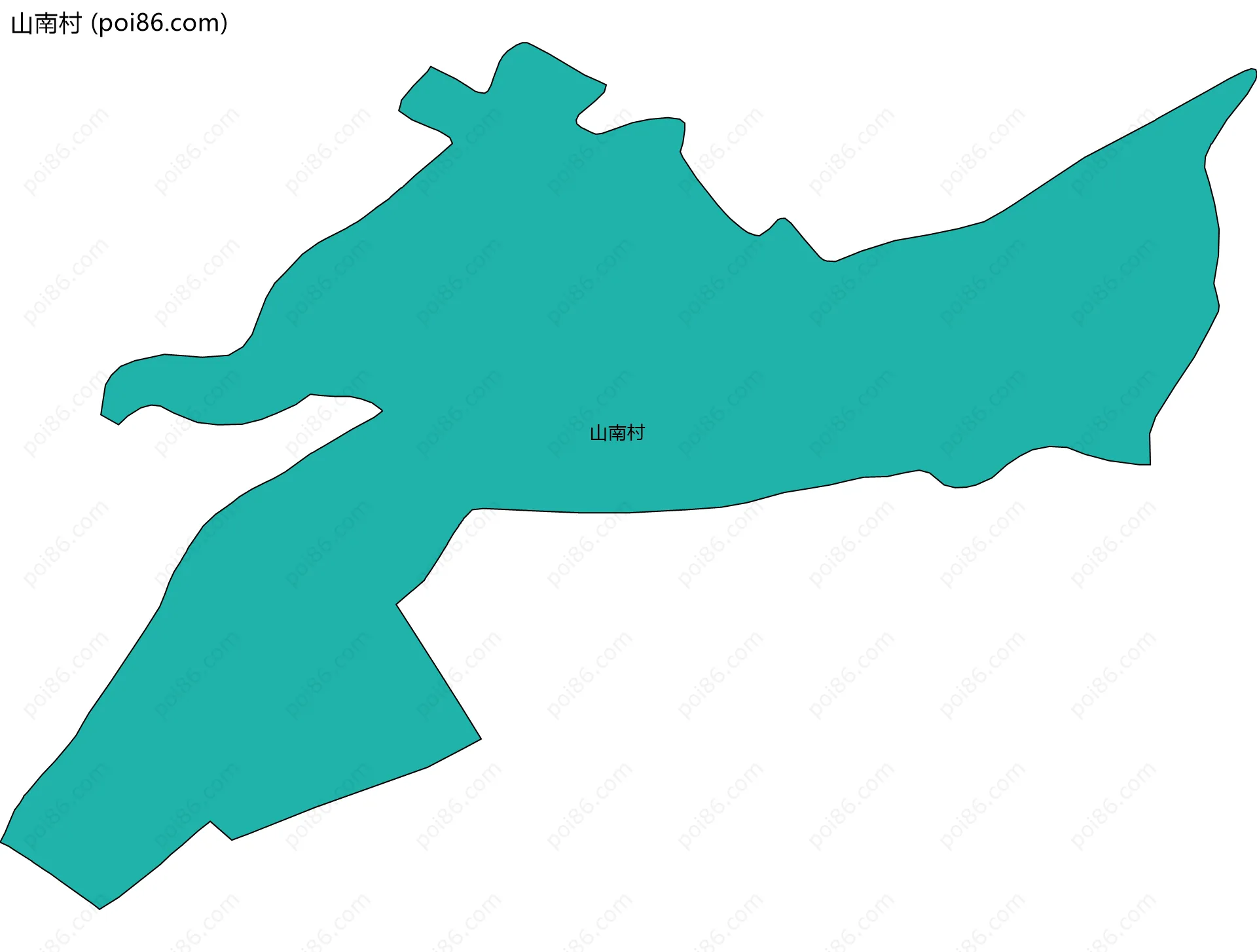 山南村边界地图