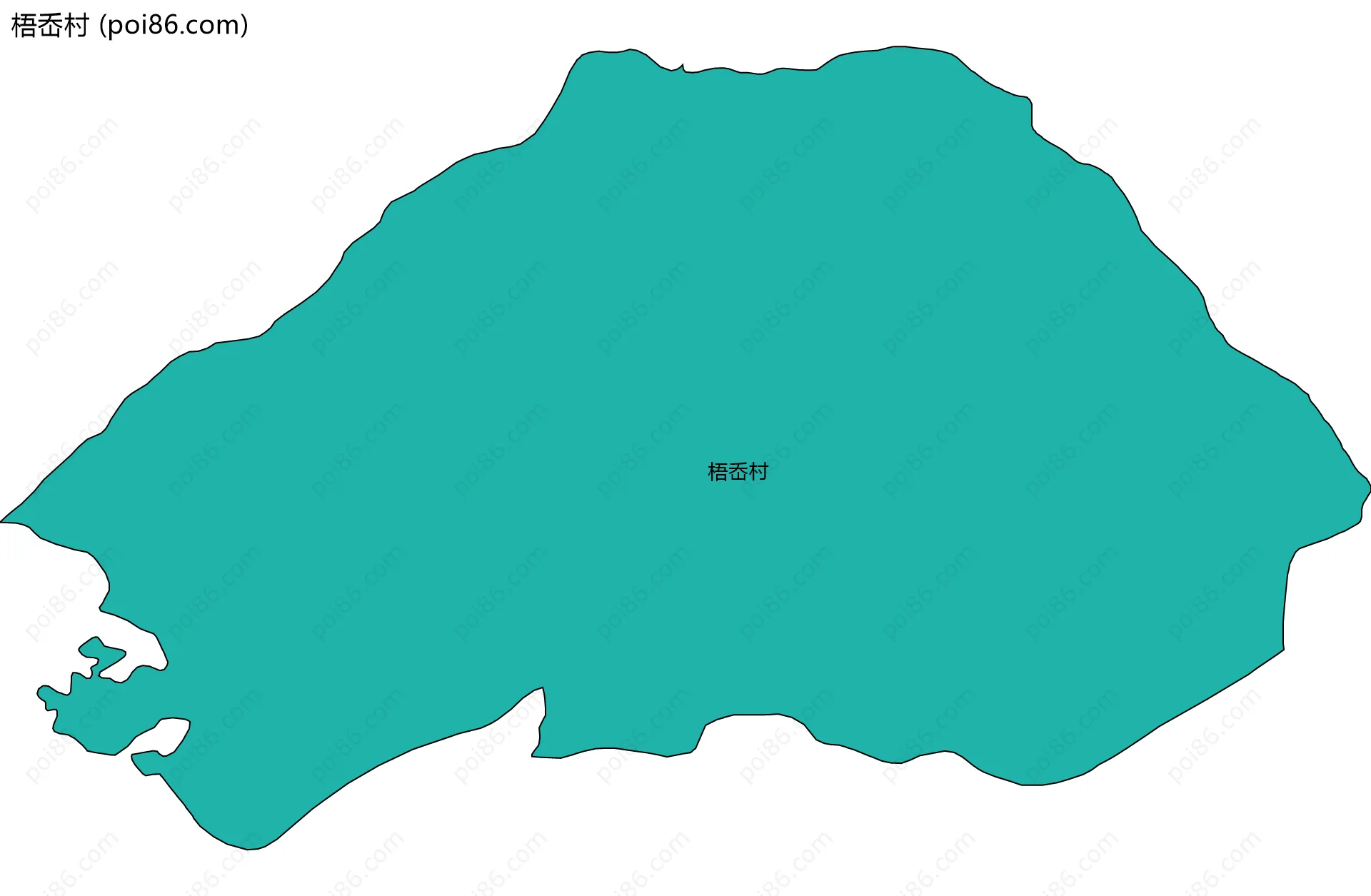 梧岙村边界地图