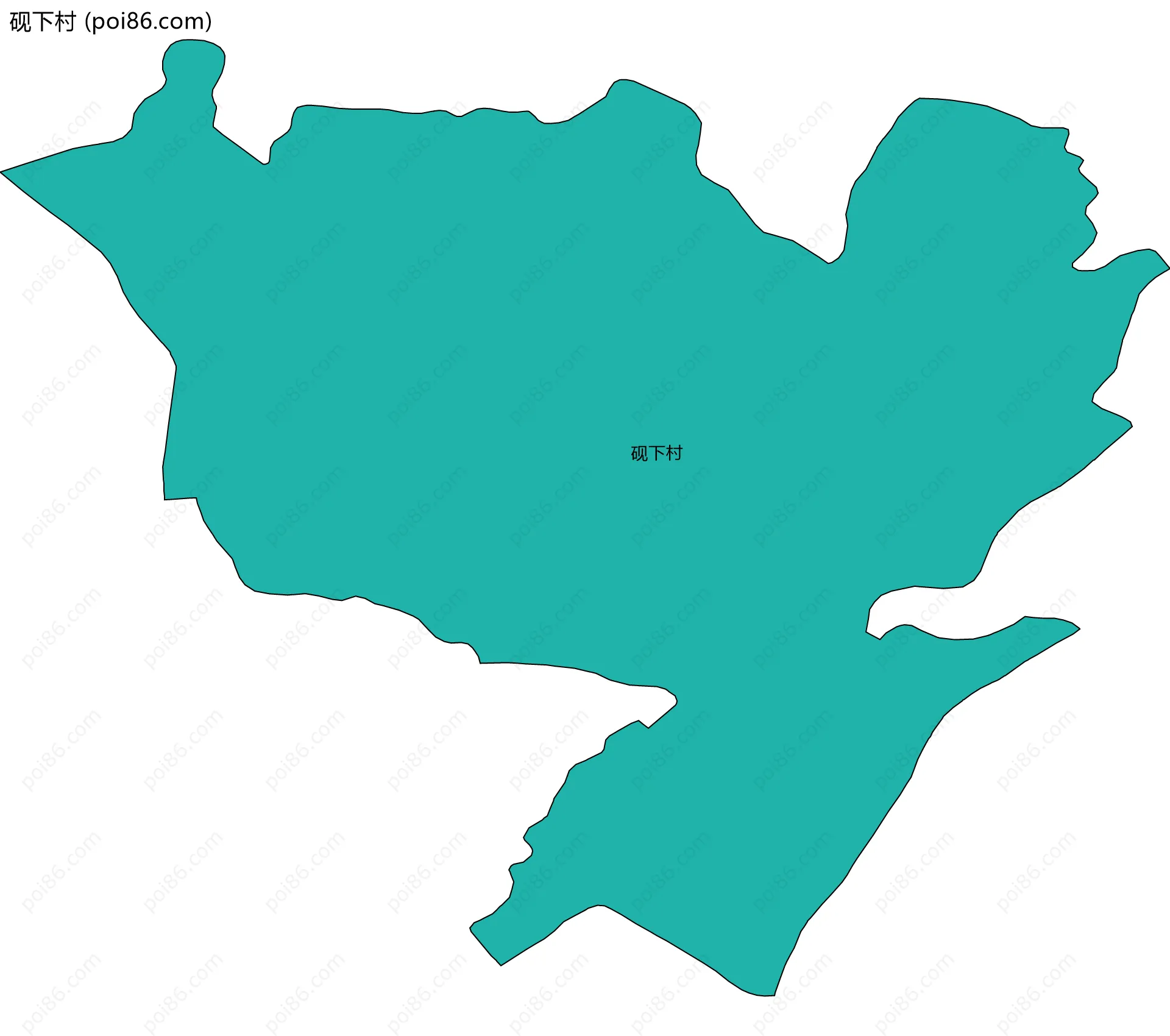 砚下村边界地图