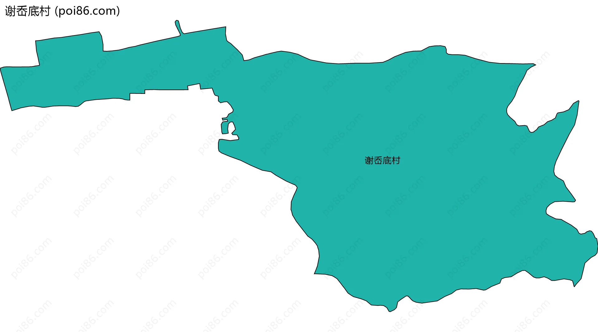 谢岙底村边界地图