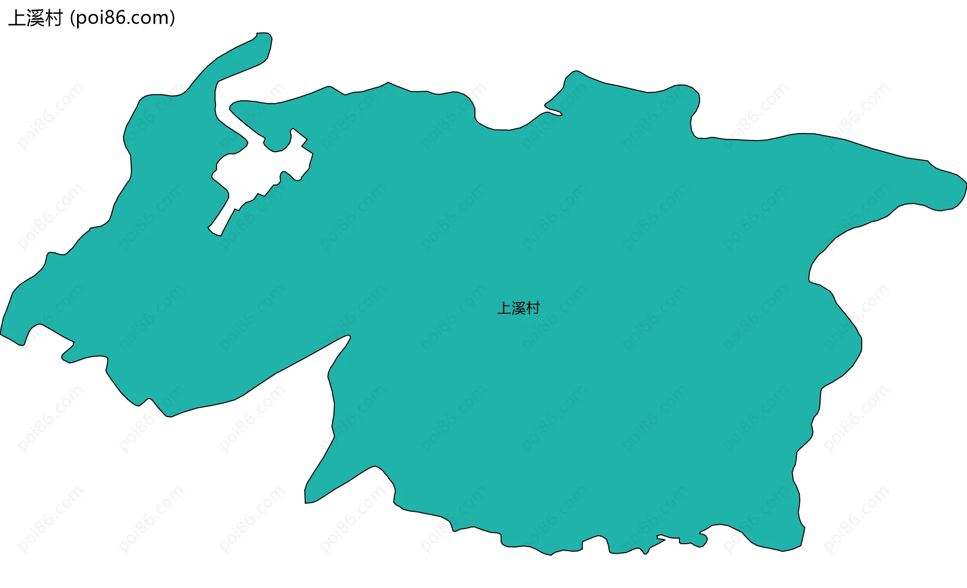 上溪村边界地图