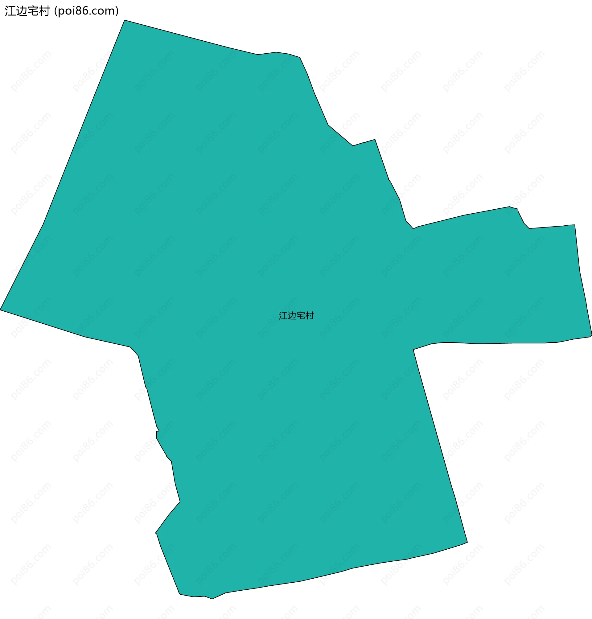 江边宅村边界地图