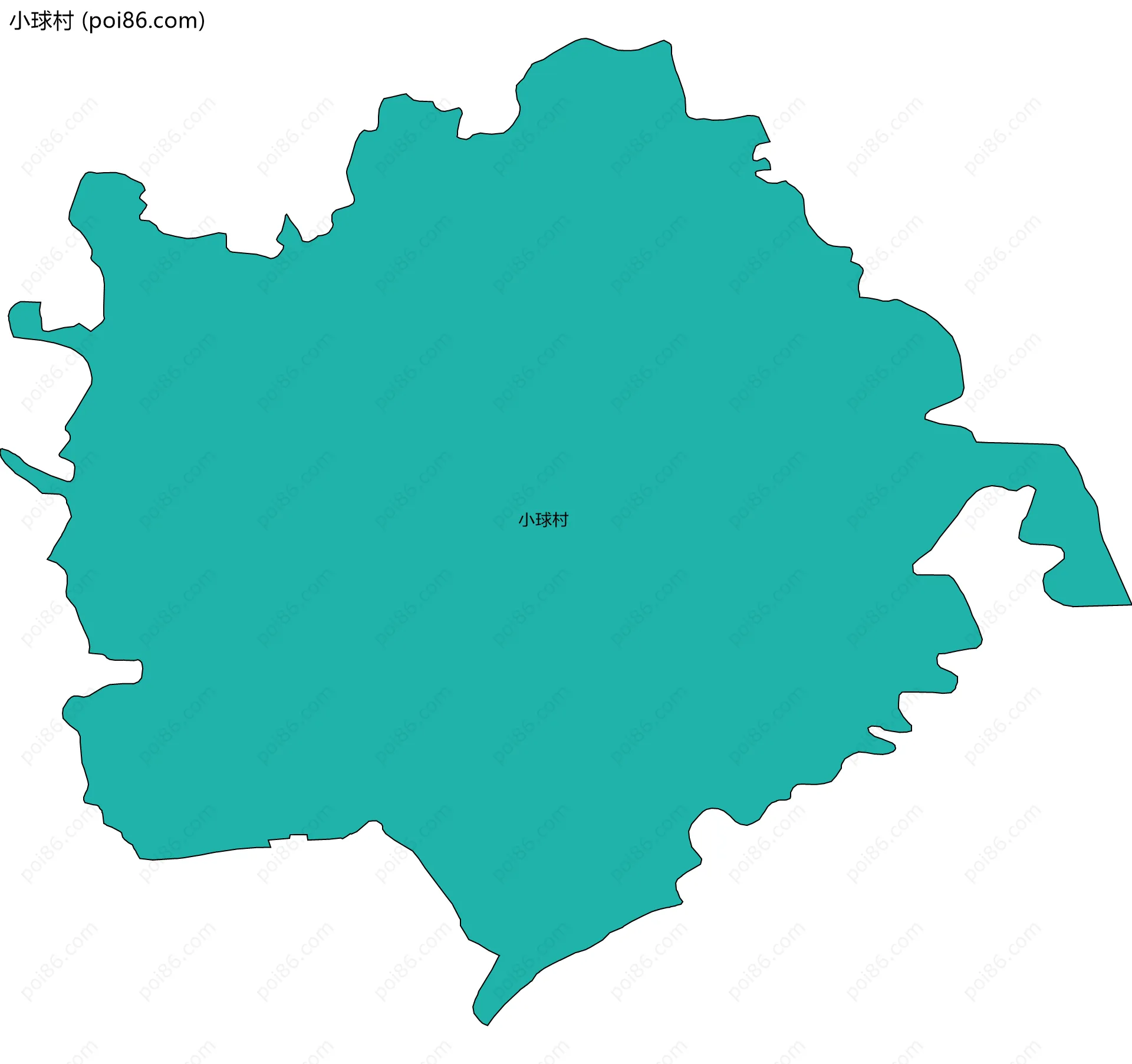 小球村边界地图