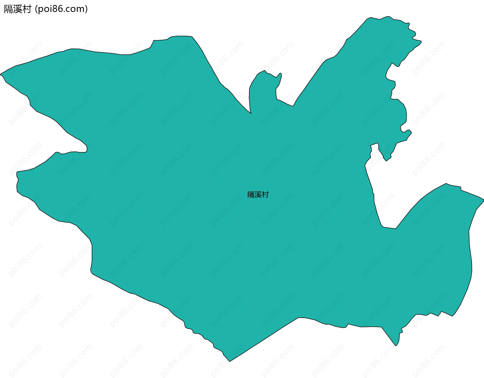 隔溪村边界地图