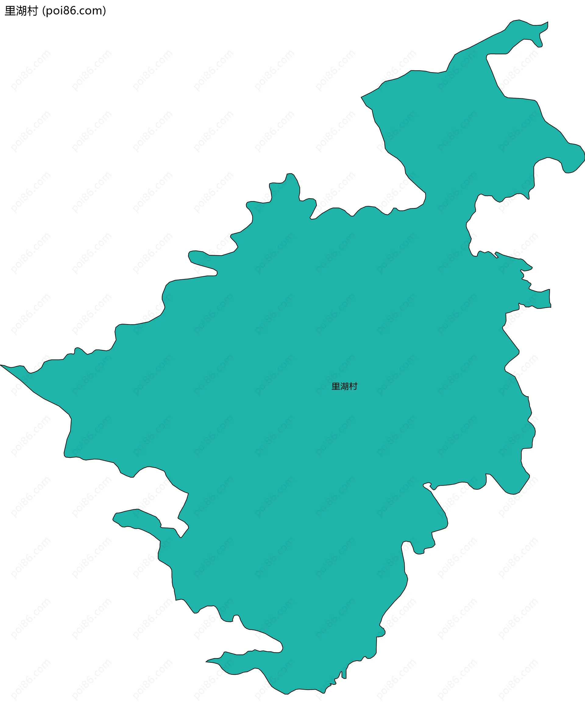 里湖村边界地图