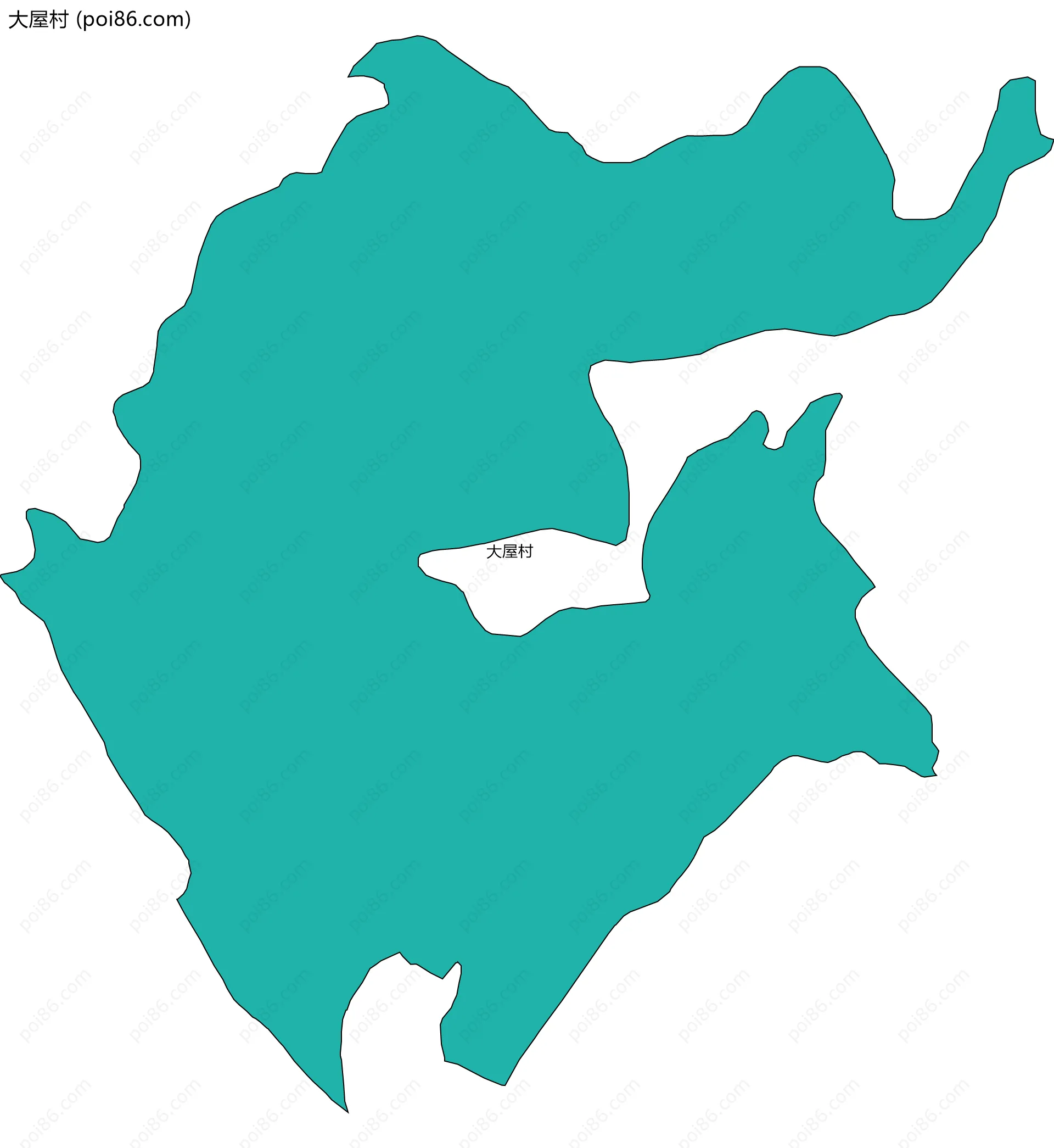 大屋村边界地图