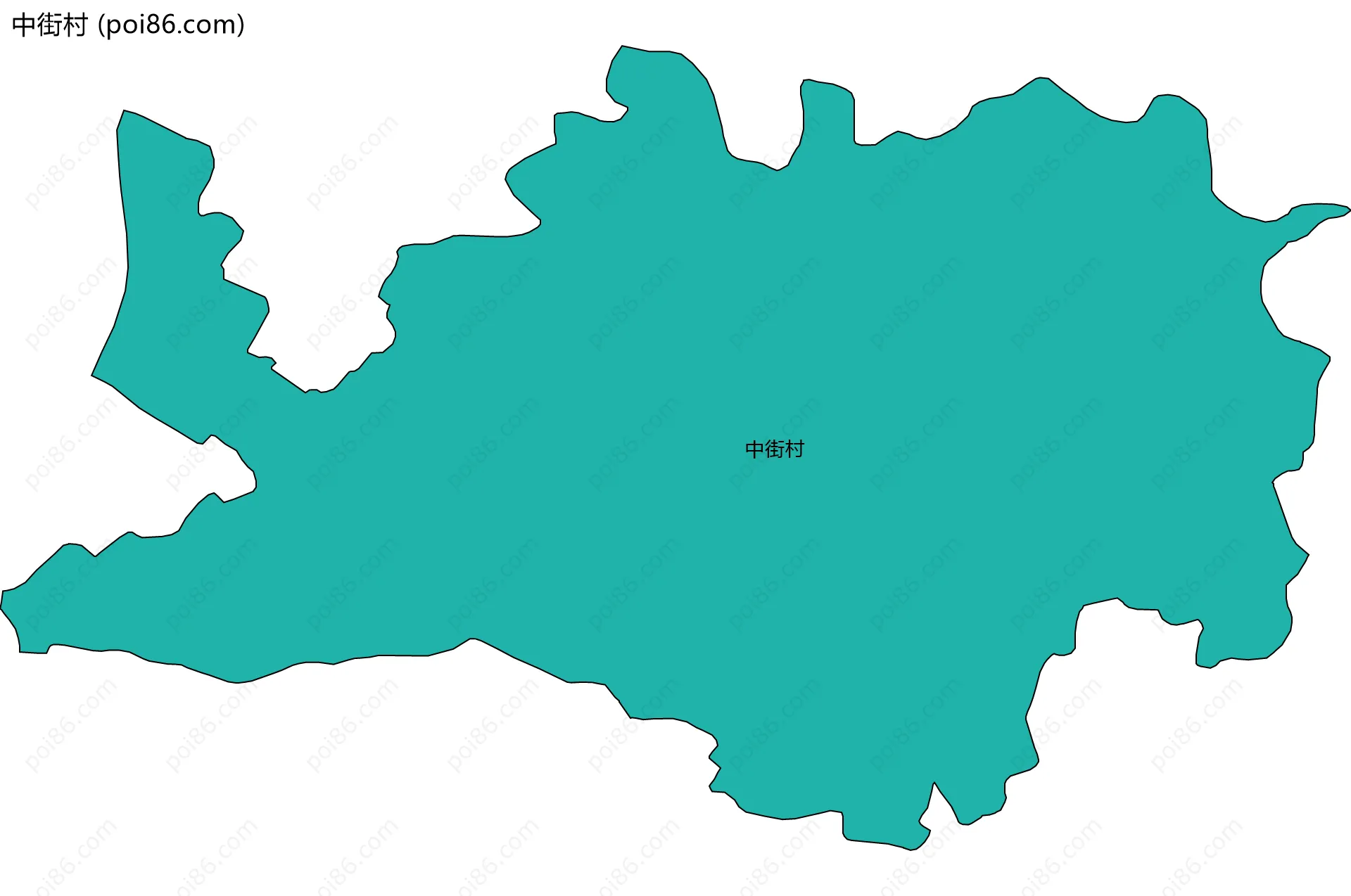 中街村边界地图