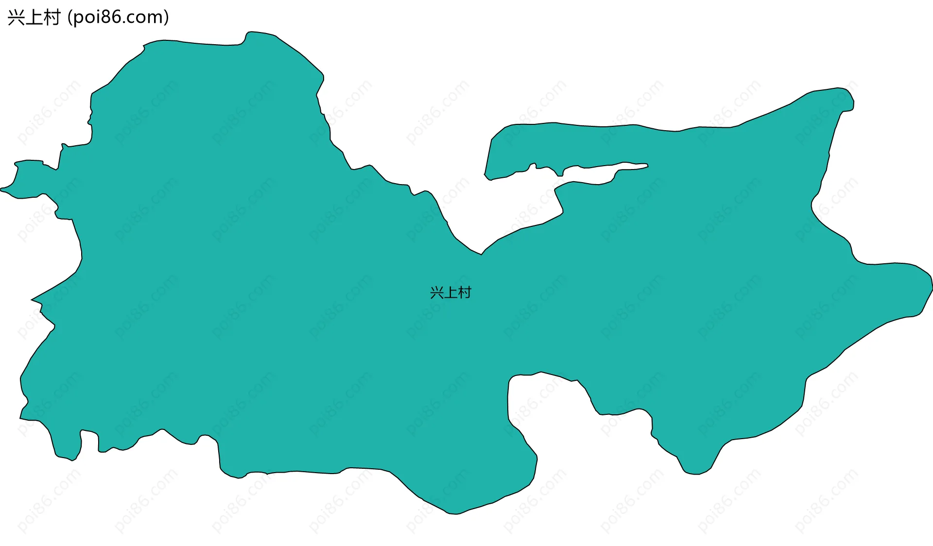 兴上村边界地图