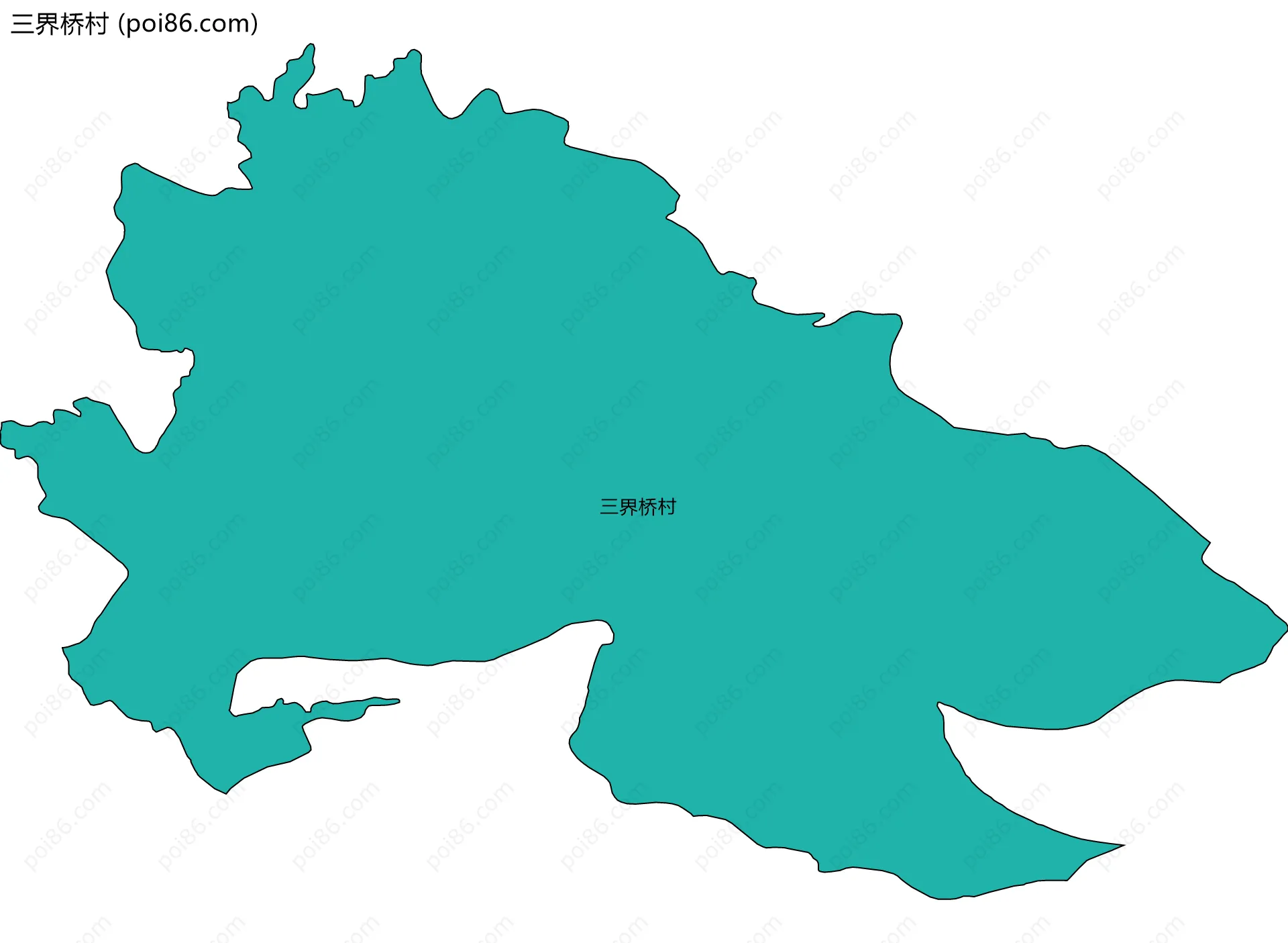 三界桥村边界地图