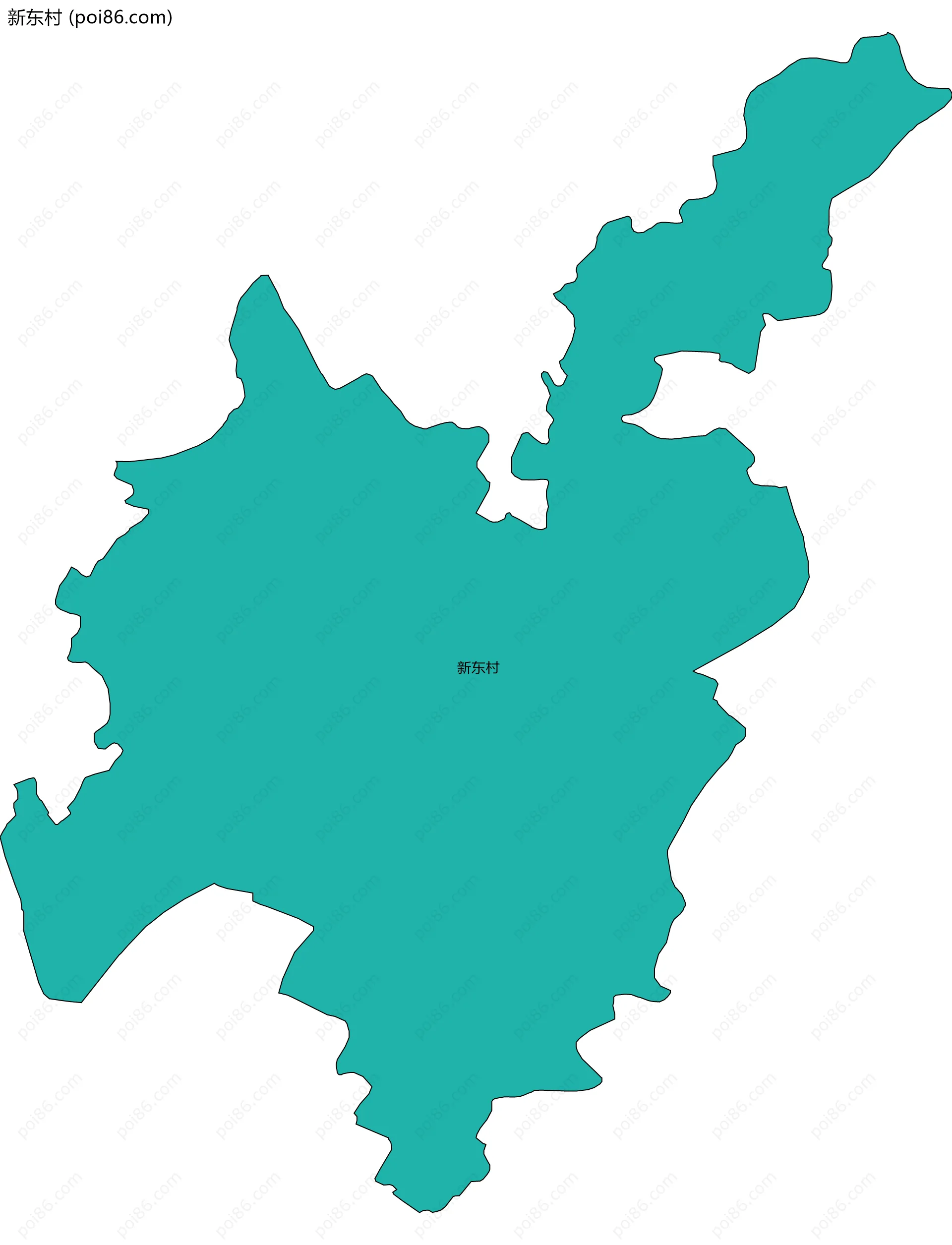 新东村边界地图