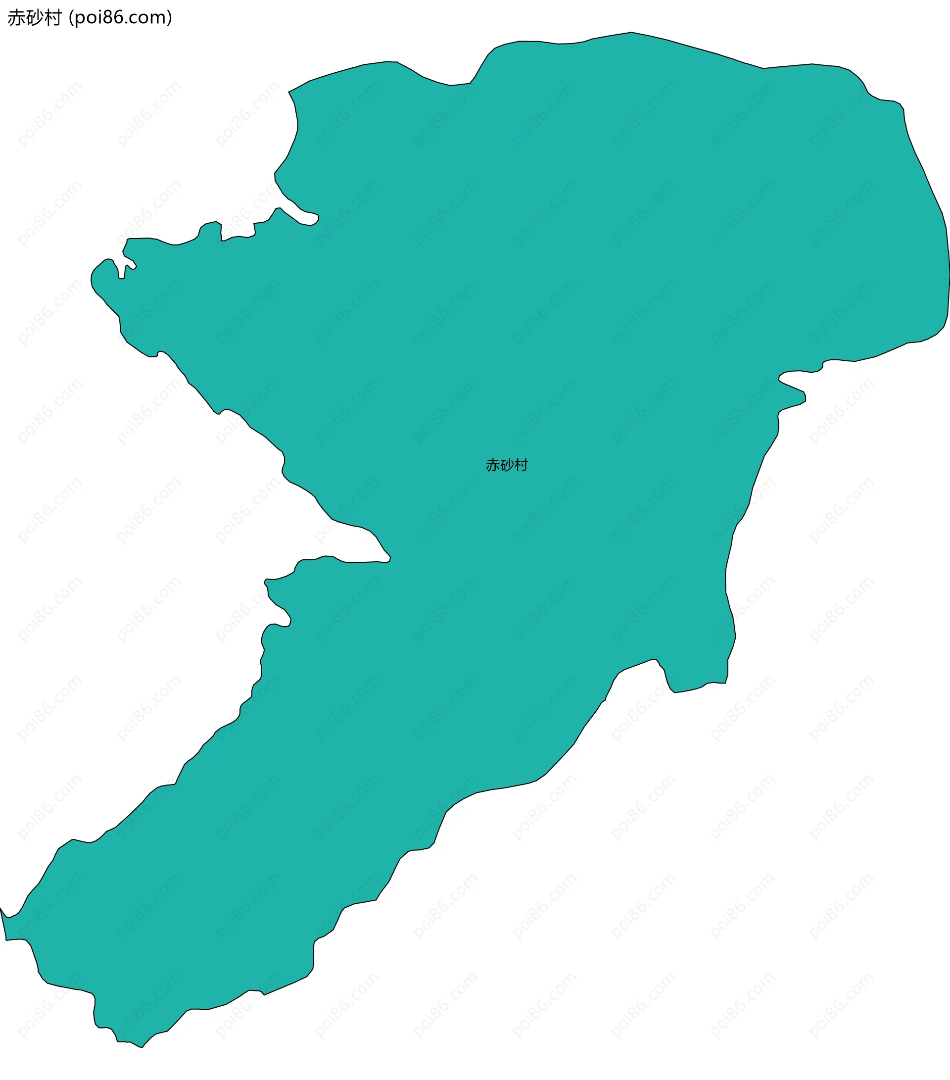 赤砂村边界地图