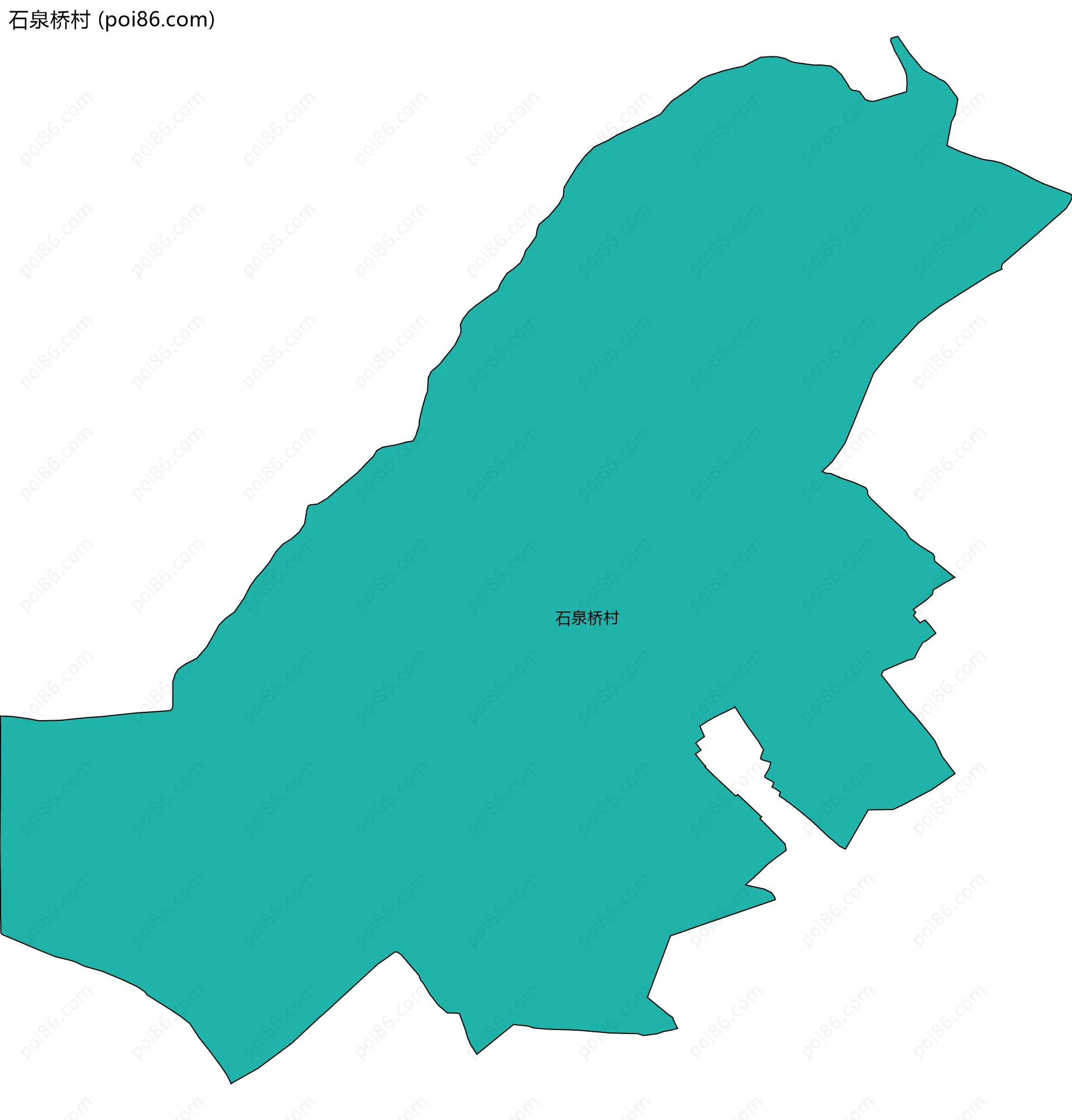 石泉桥村边界地图