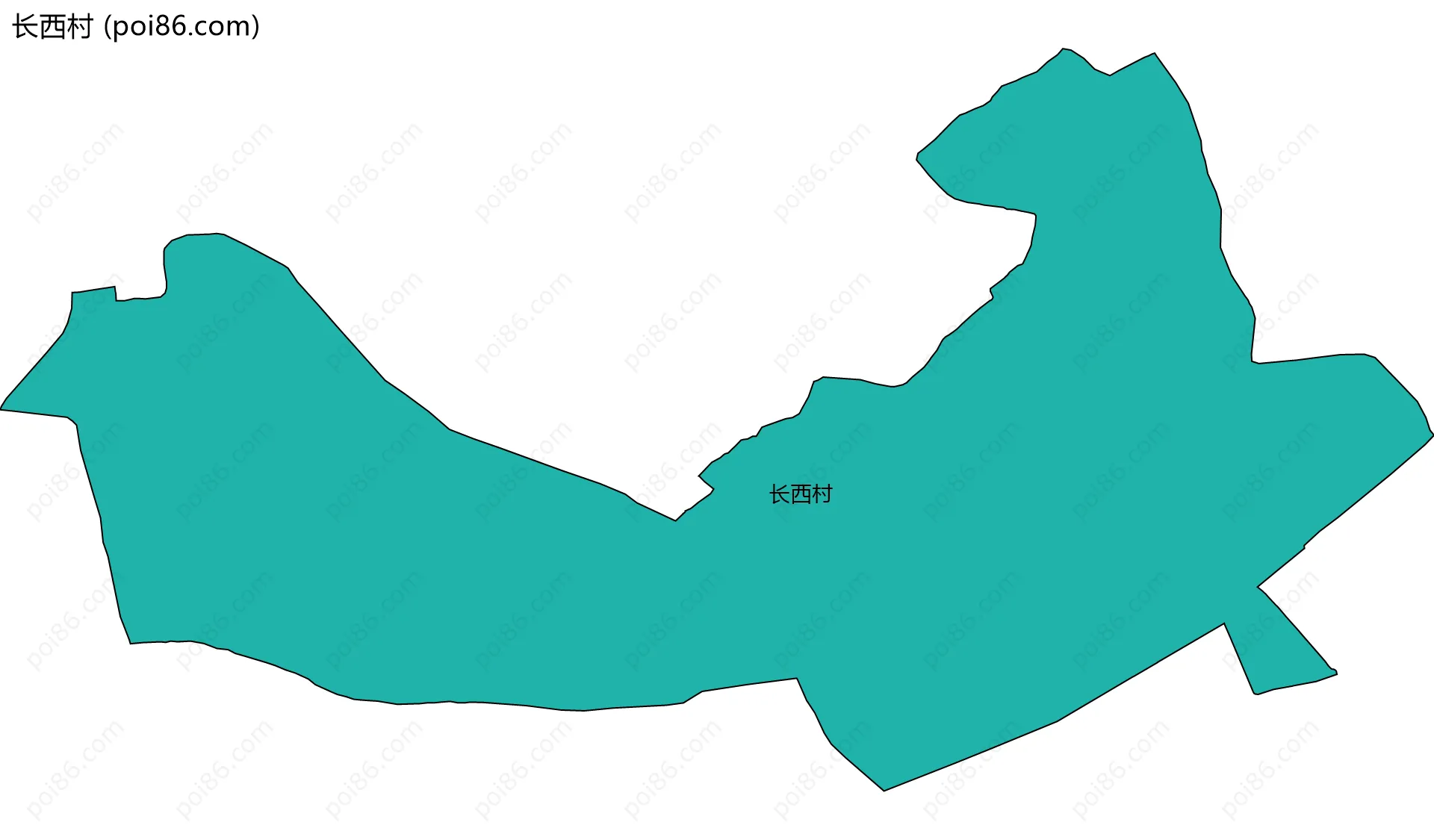 长西村边界地图