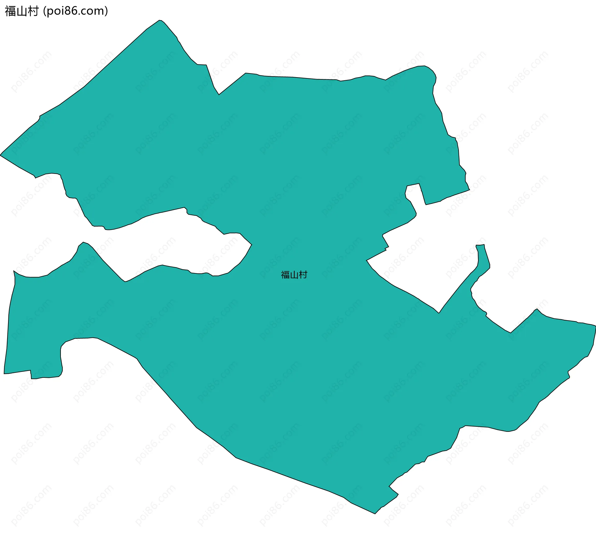 福山村边界地图