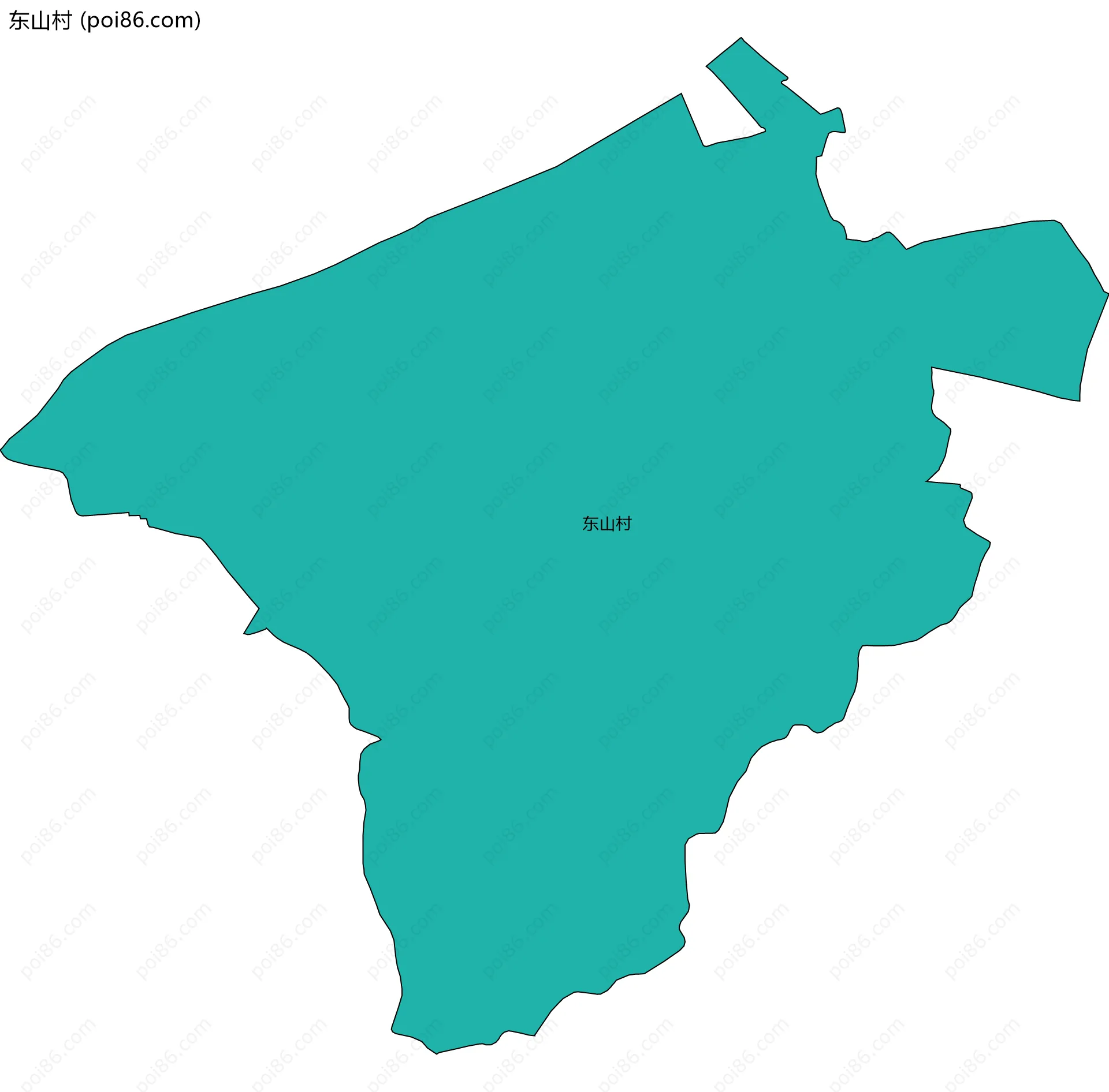东山村边界地图