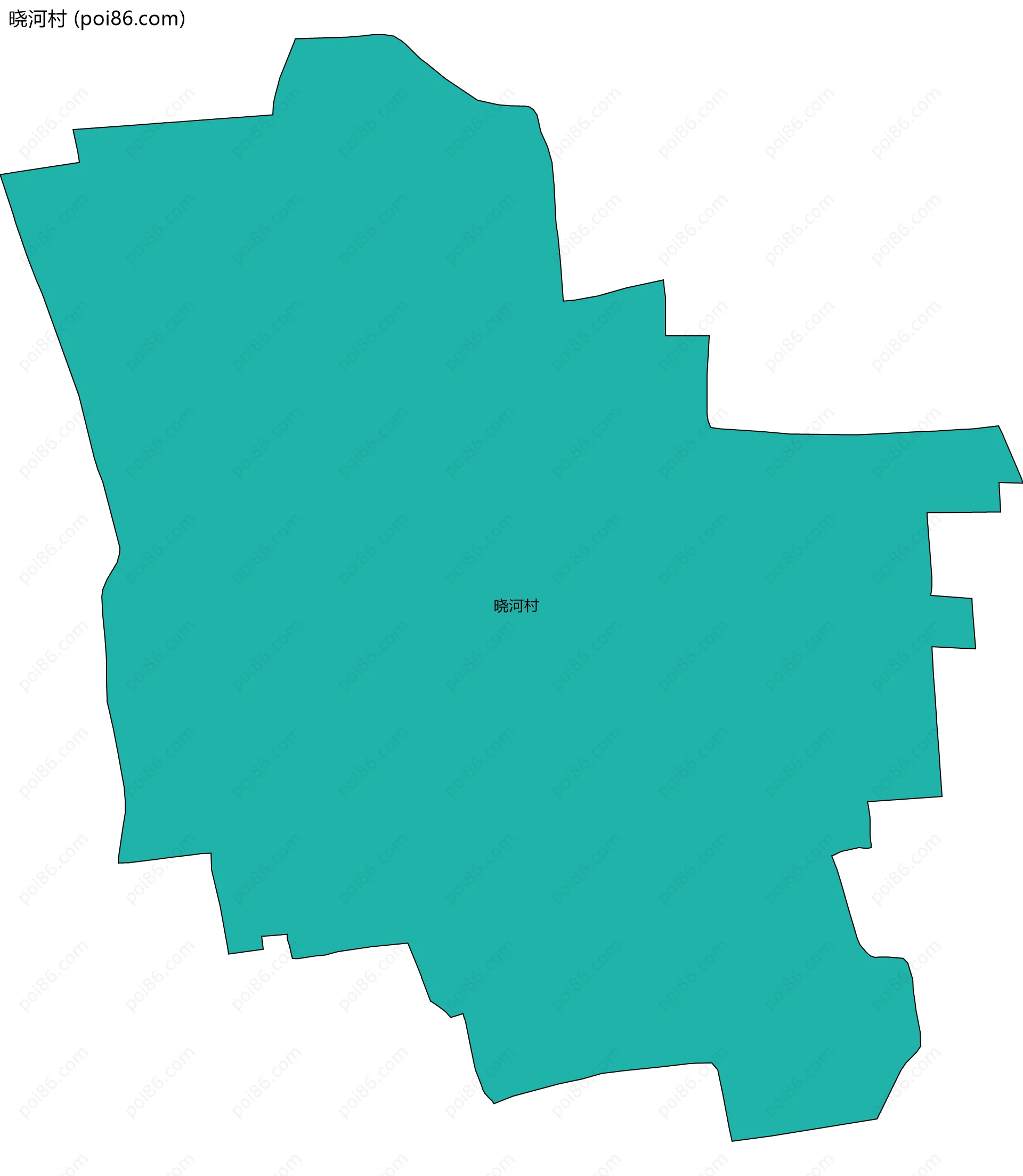 晓河村边界地图