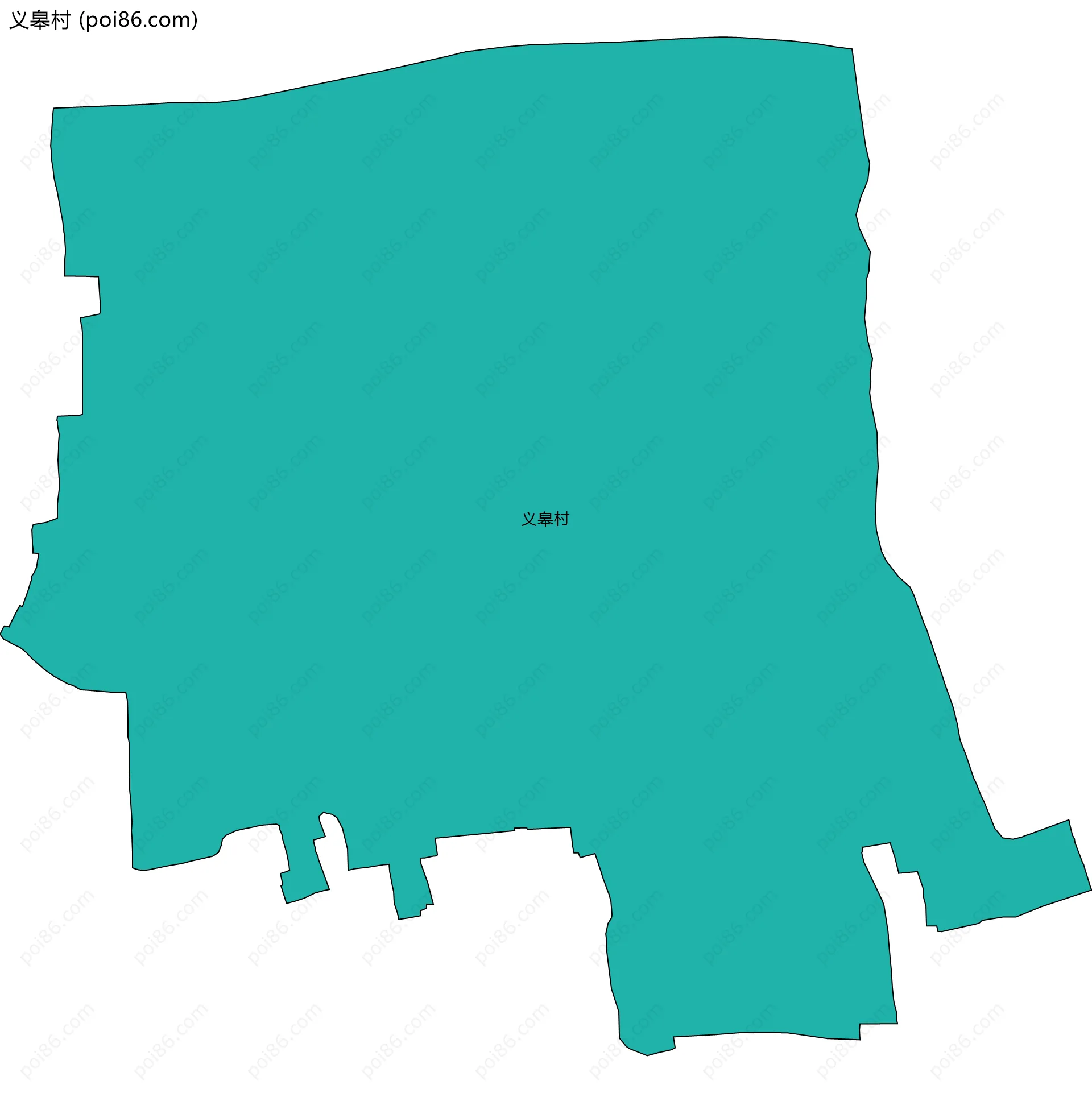 义皋村边界地图