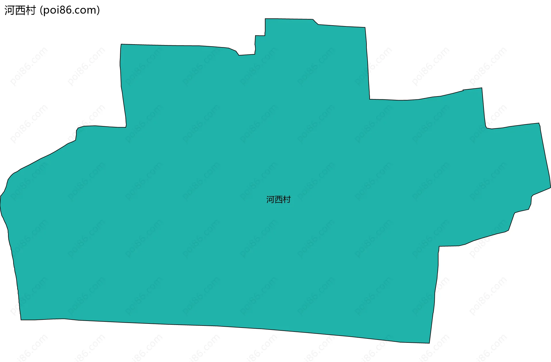 河西村边界地图
