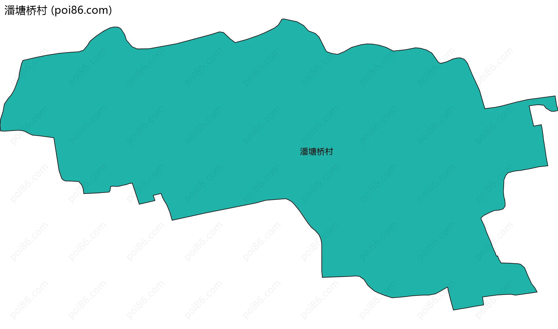 潘塘桥村边界地图