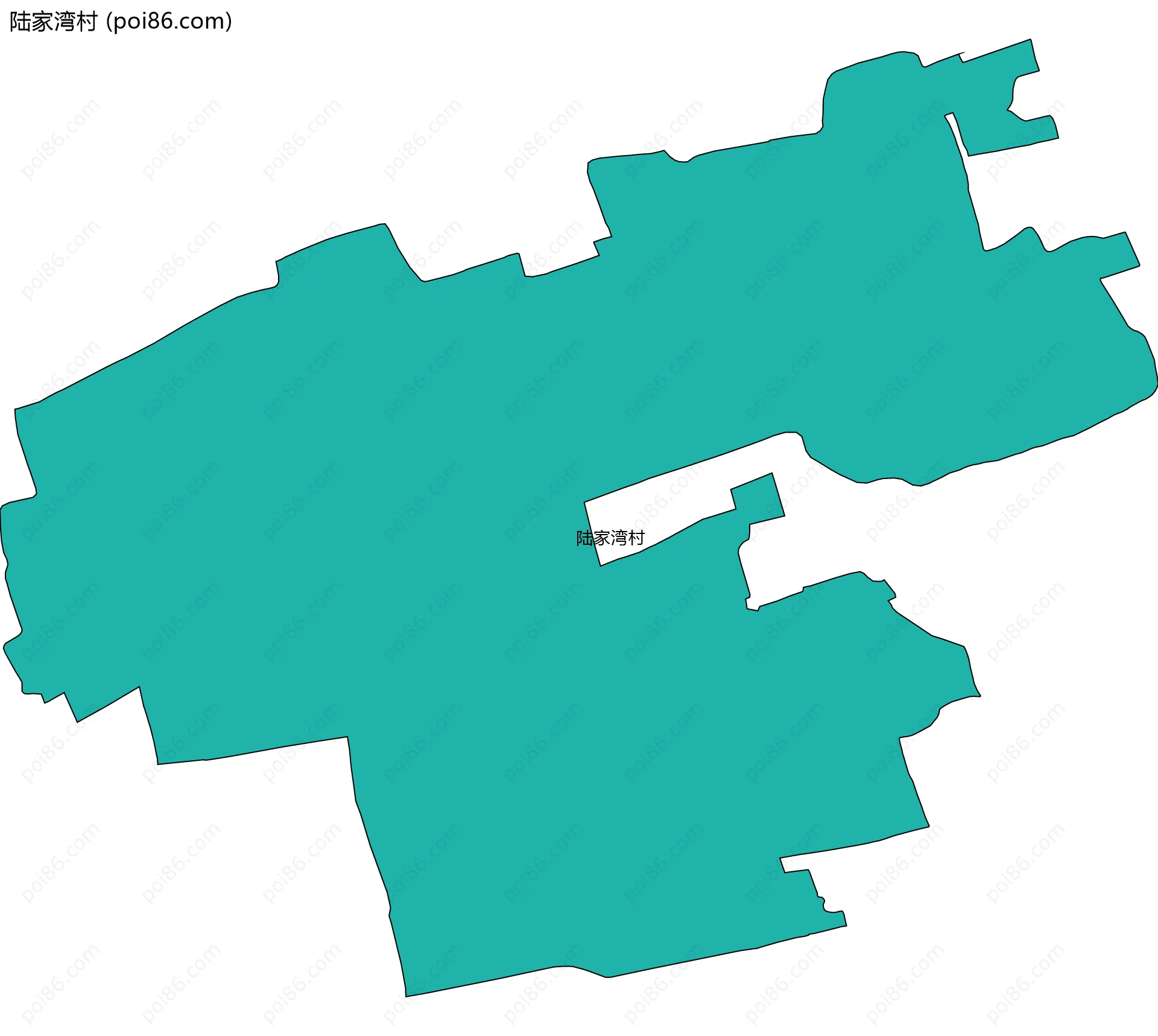 陆家湾村边界地图