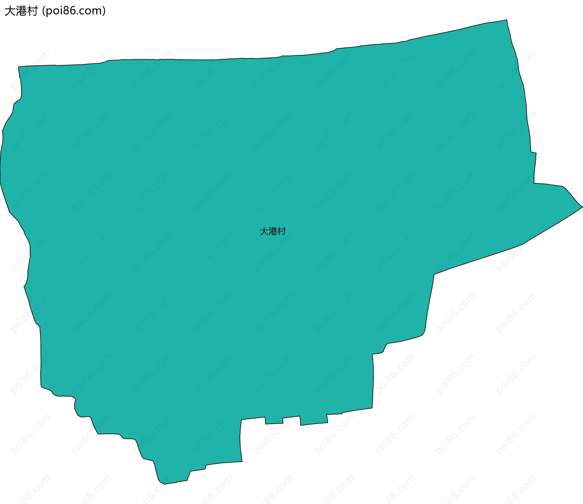 大港村边界地图