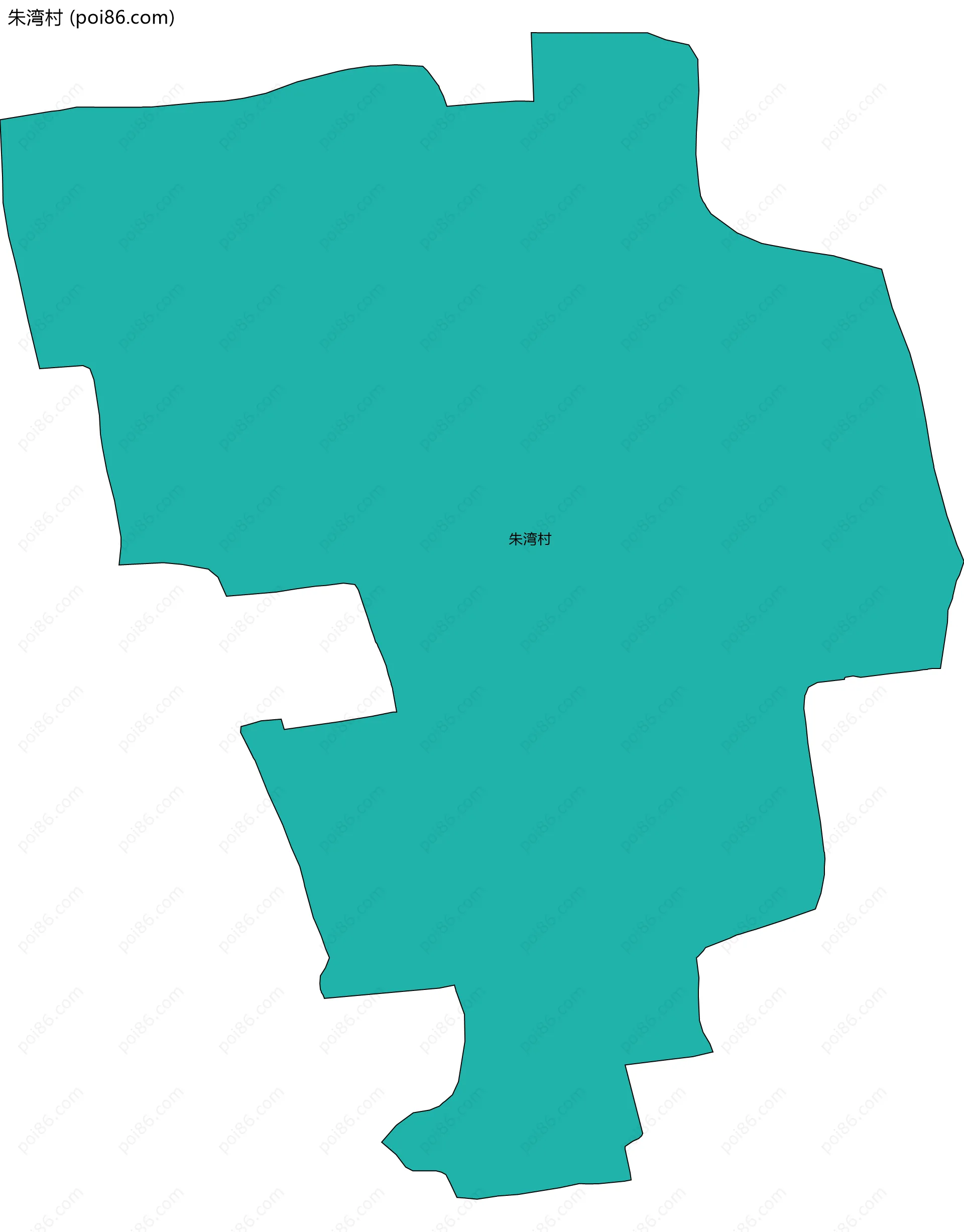 朱湾村边界地图