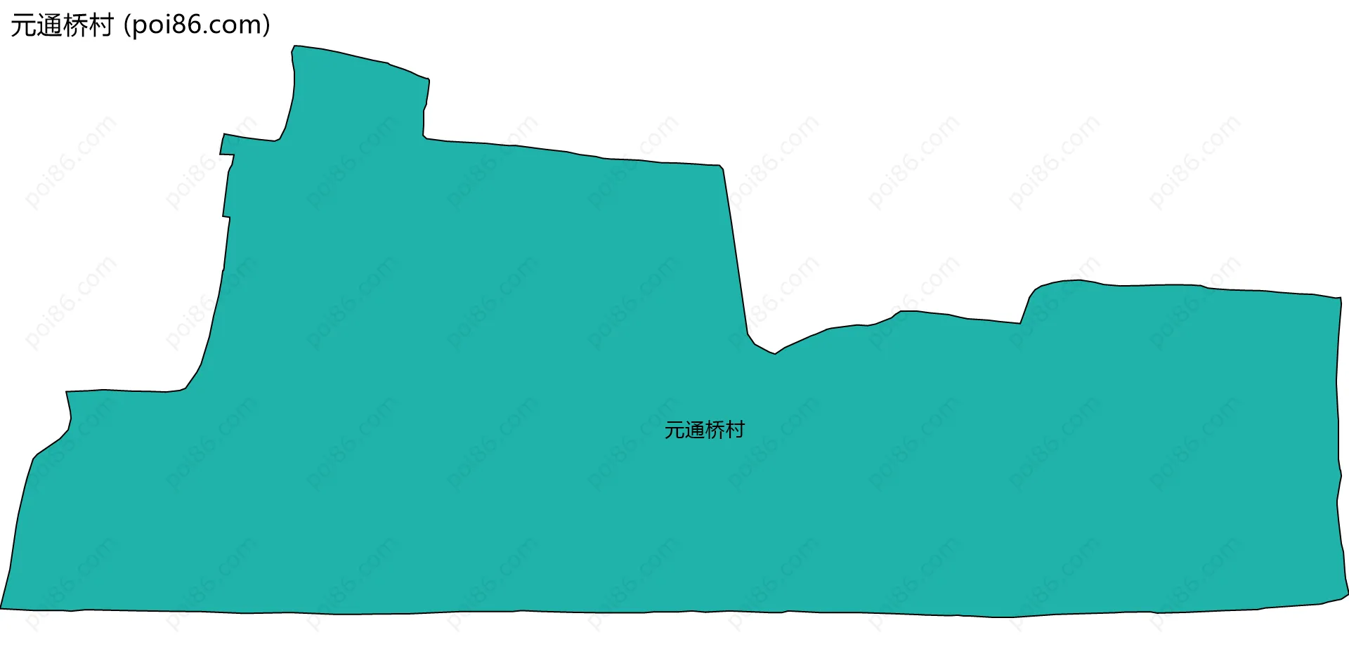 元通桥村边界地图