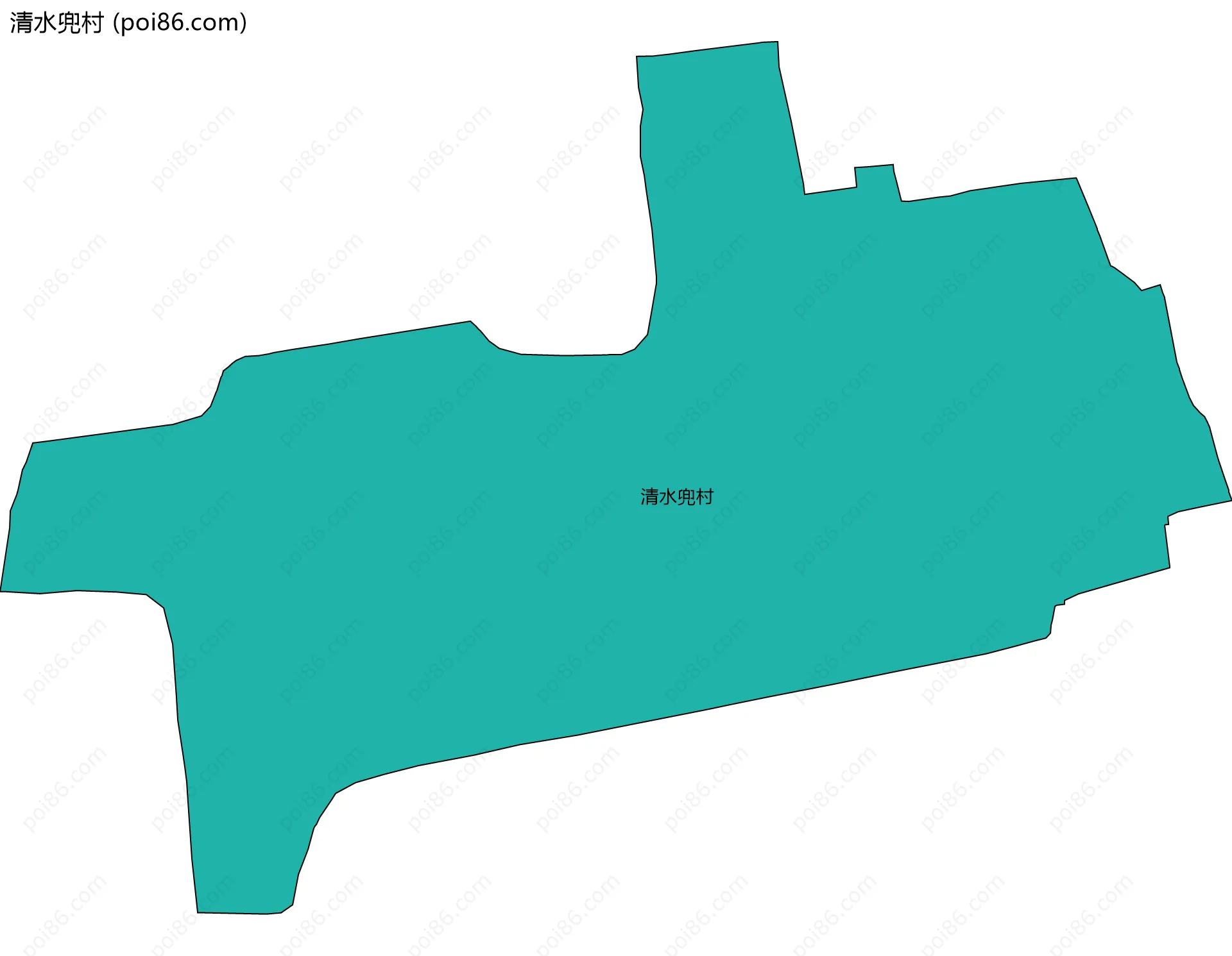 清水兜村边界地图