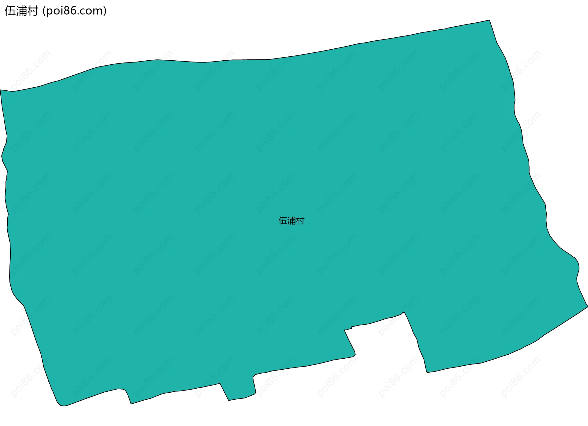 伍浦村边界地图