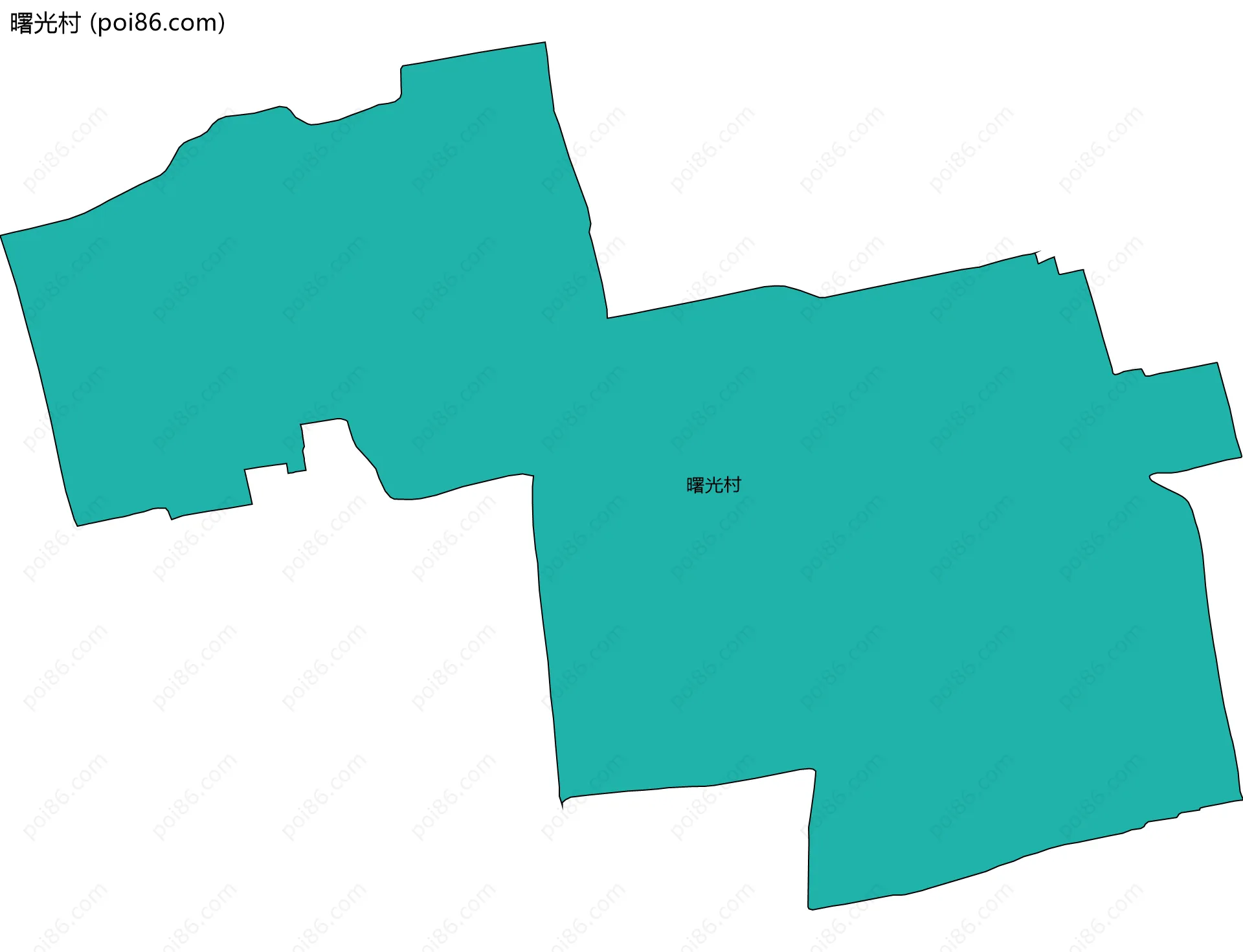 曙光村边界地图