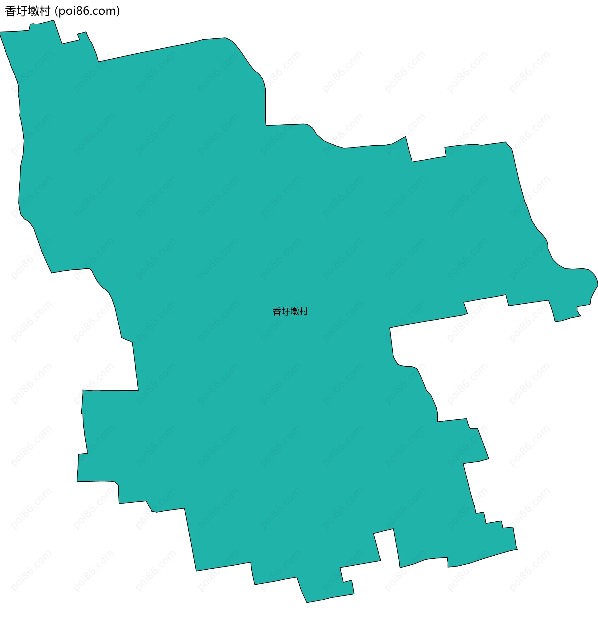 香圩墩村边界地图