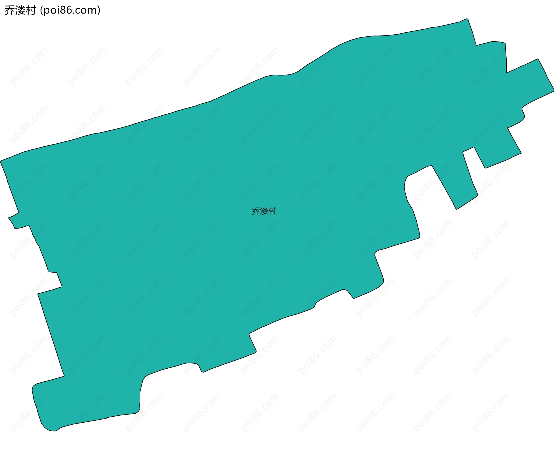 乔溇村边界地图
