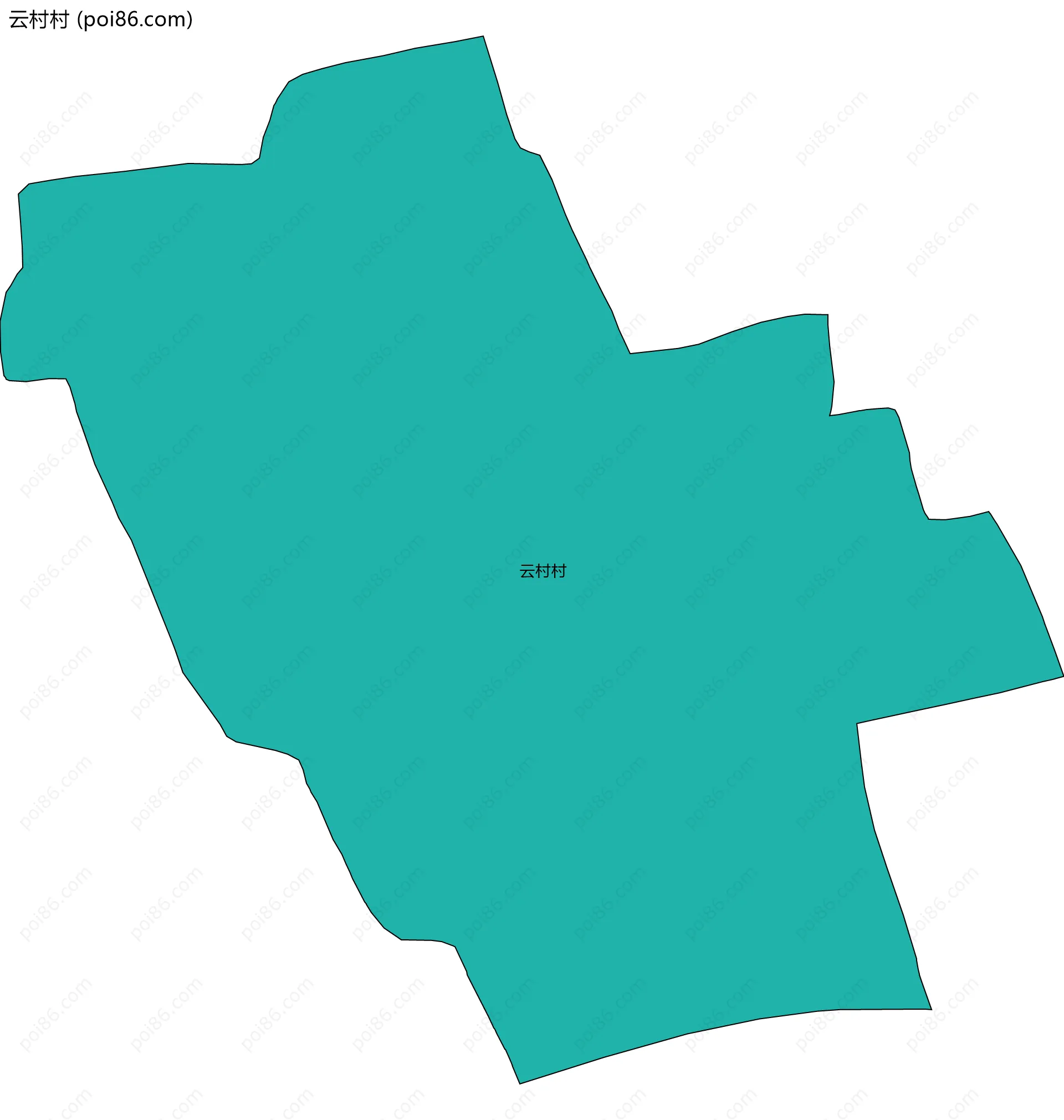 云村村边界地图